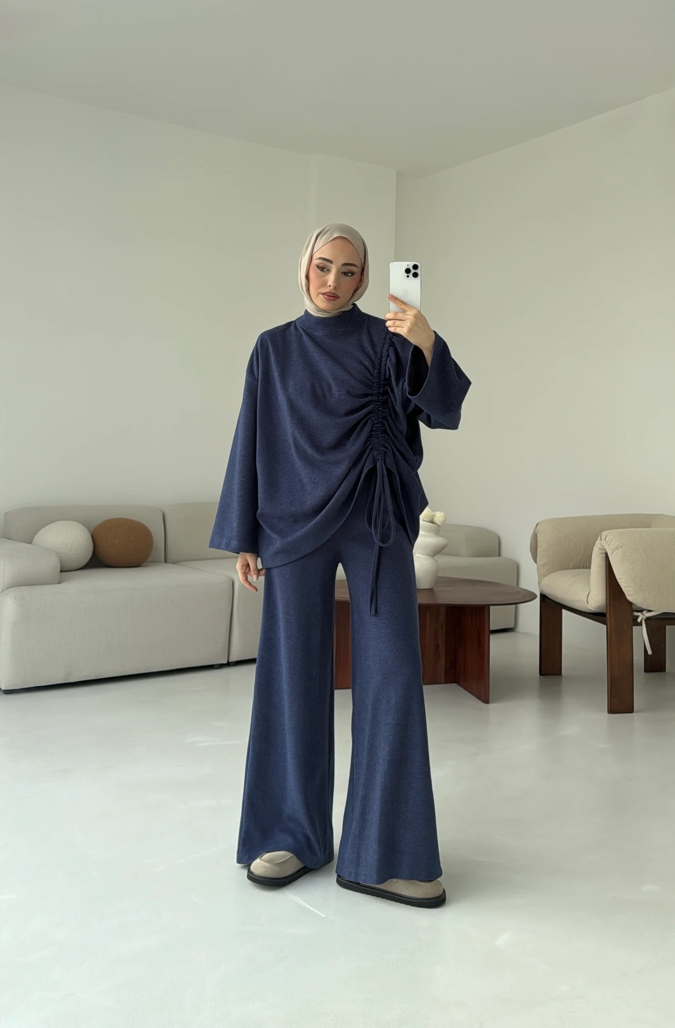 Büzgülü Takım Lacivert