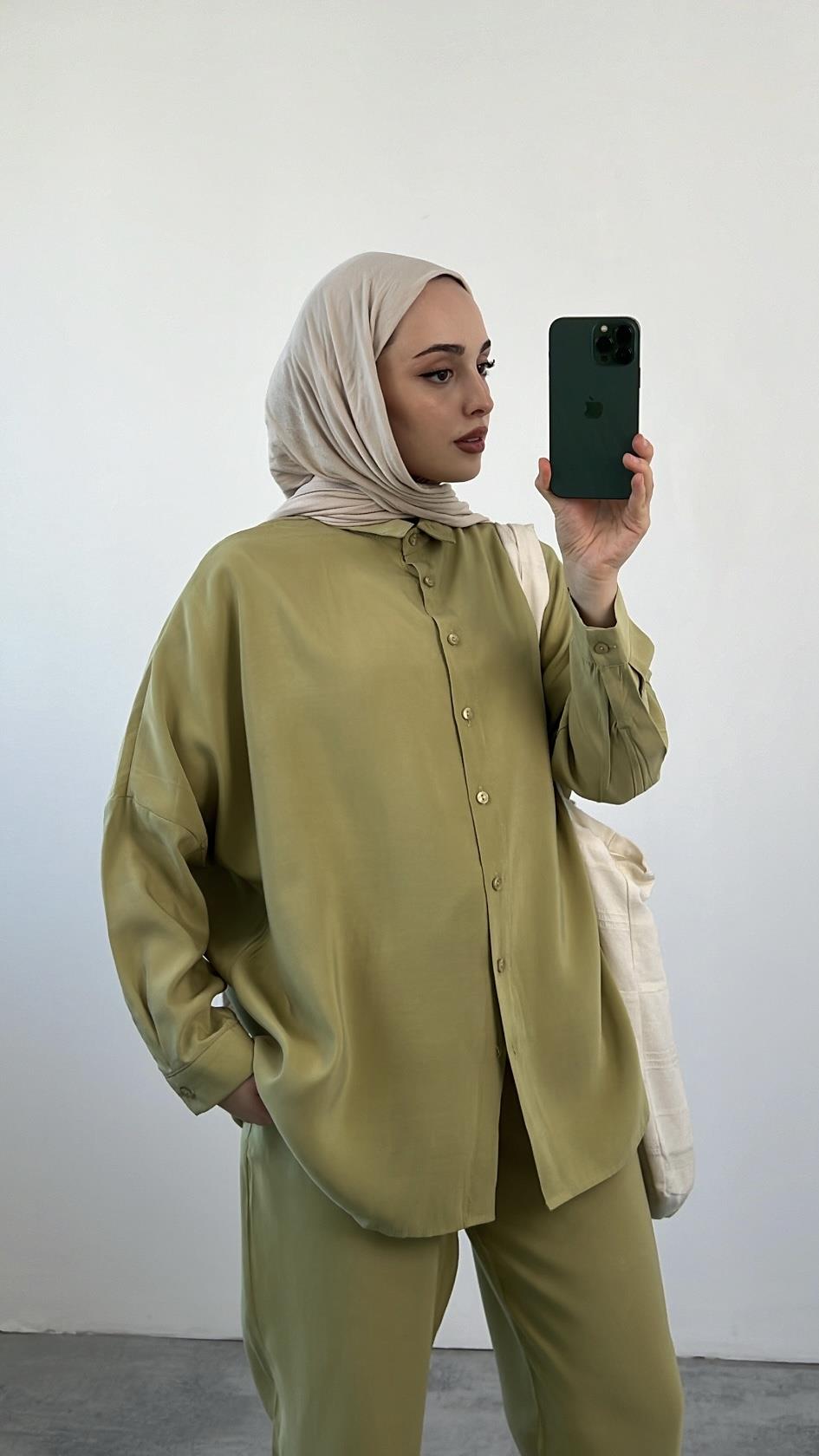 Tencel Takım Yağ Yeşili