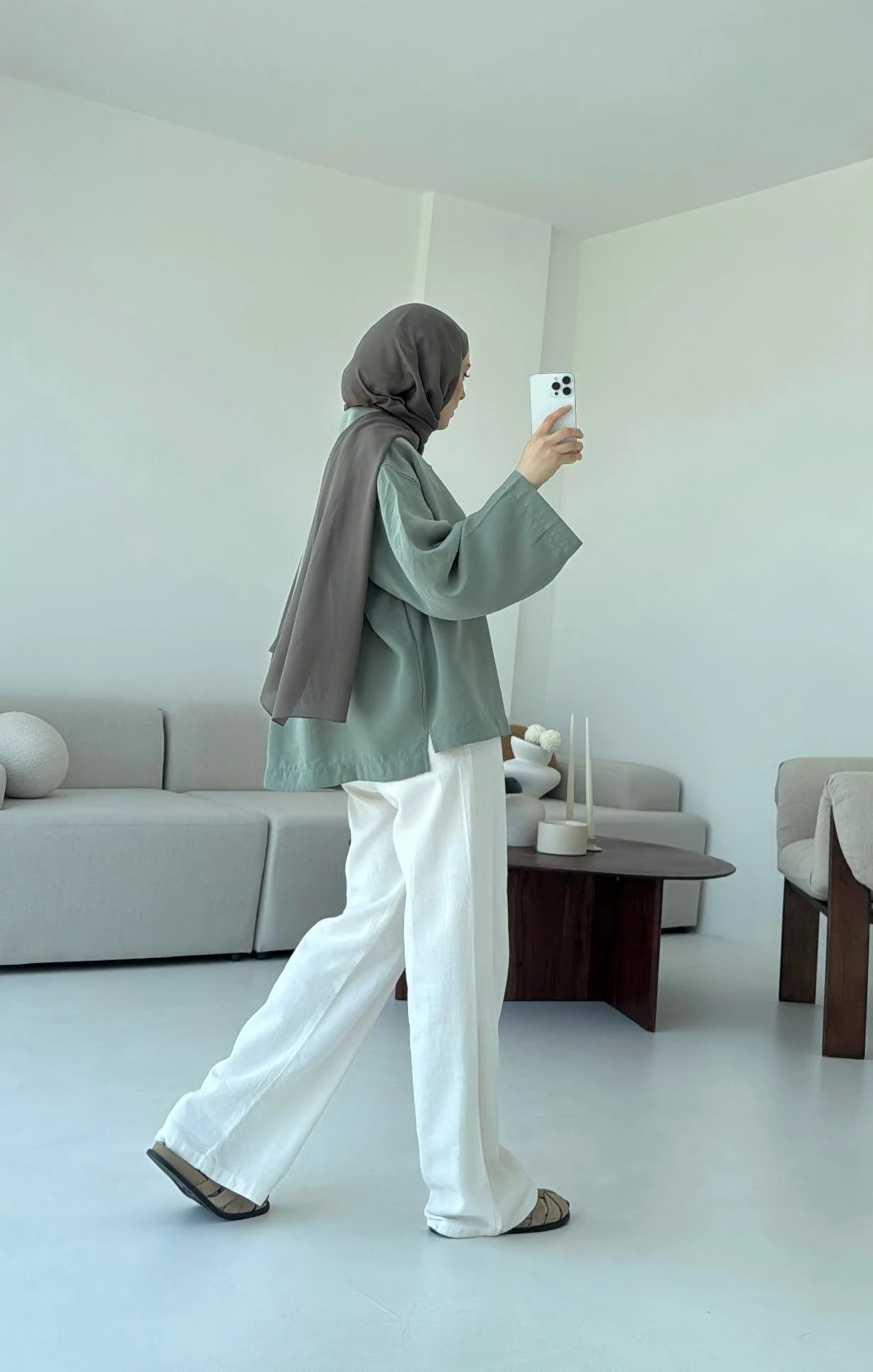 Oversize Gömlek Cagla Yeşili