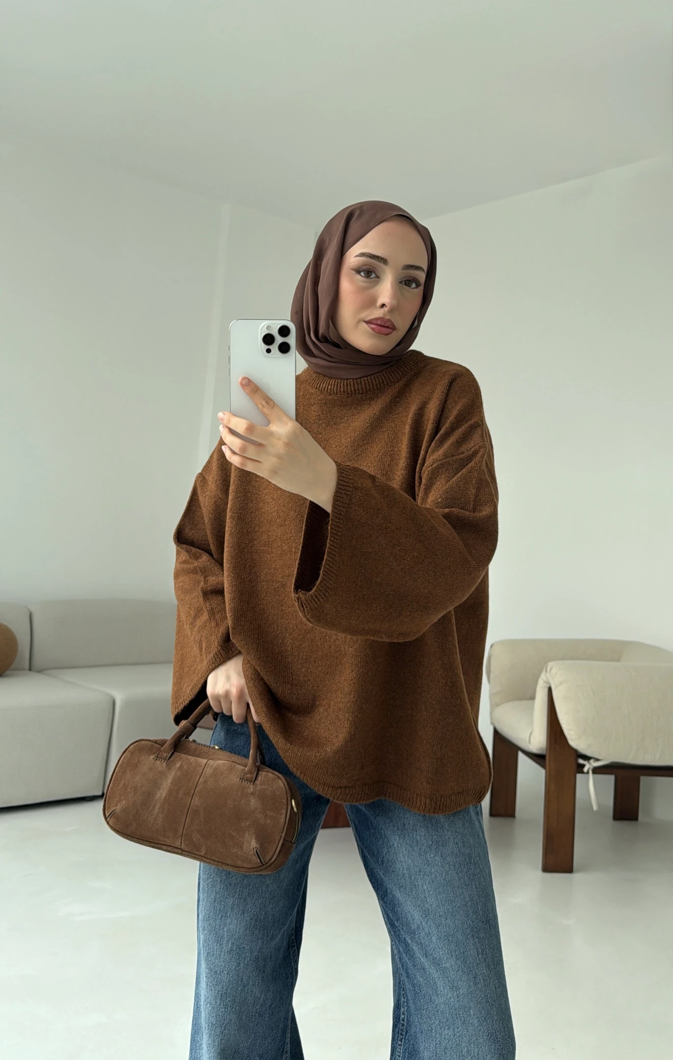 Geniş Kol Basıc Kazak Tarcın