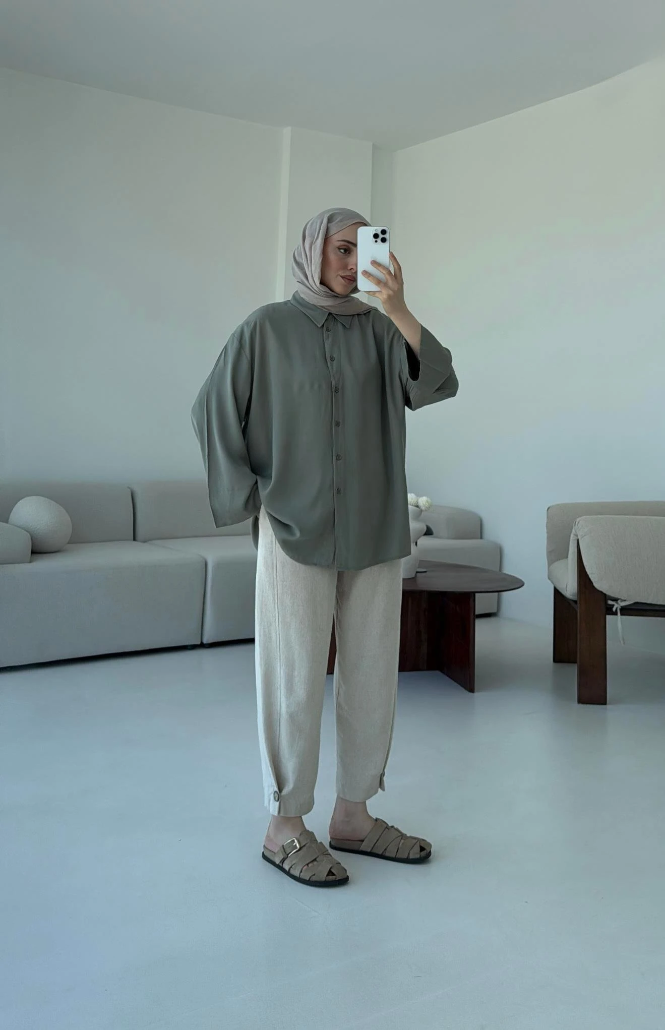 Tencel Yıkamalı Gömlek Cağla