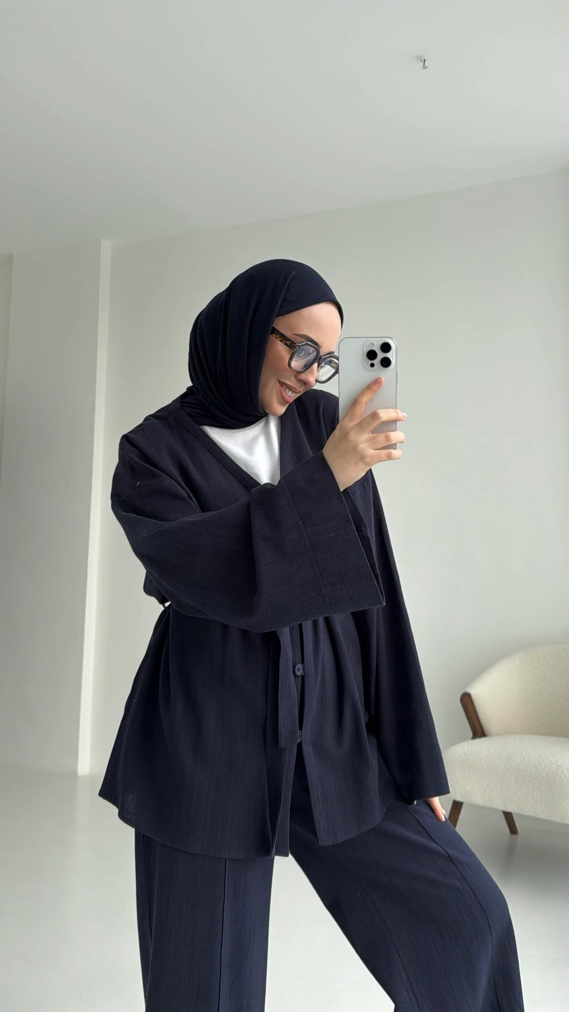 Bağcıklı Buluz Takım Lacivert