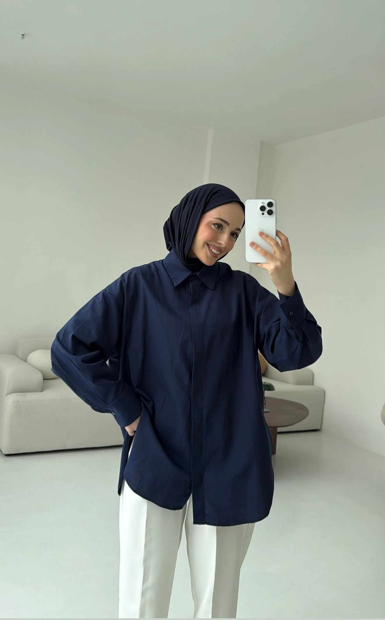 Basic Lacivert Gömlek