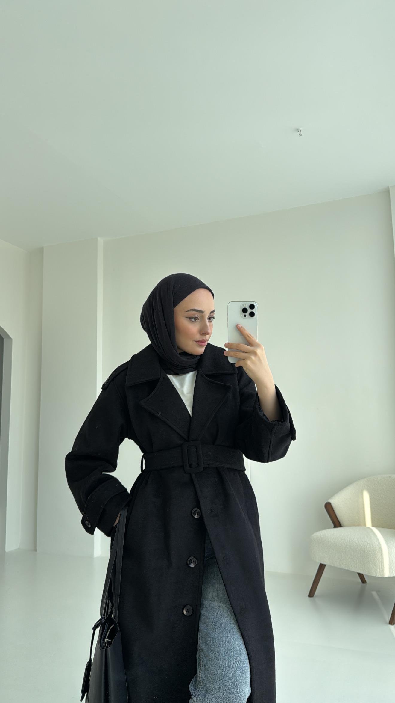 Siyah Premium Kaban Kemerli