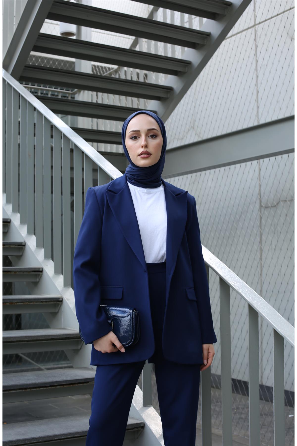 Premium Blazer Ceket Lacivert