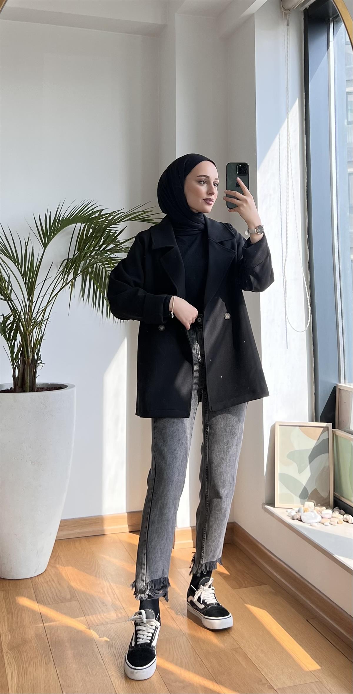 Oversize Ceket Siyah