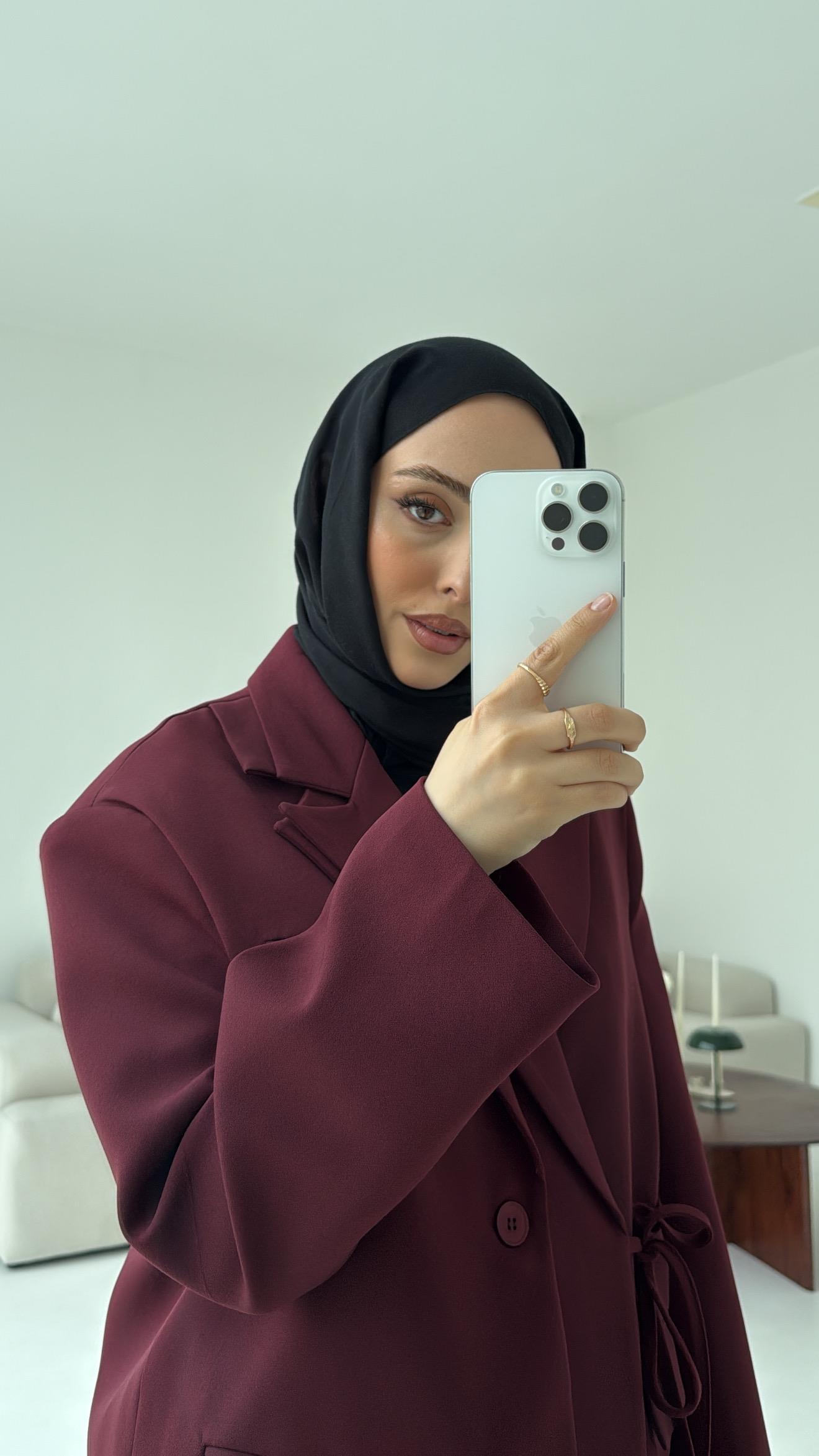 Tasarım Blazer Ceket Bordo