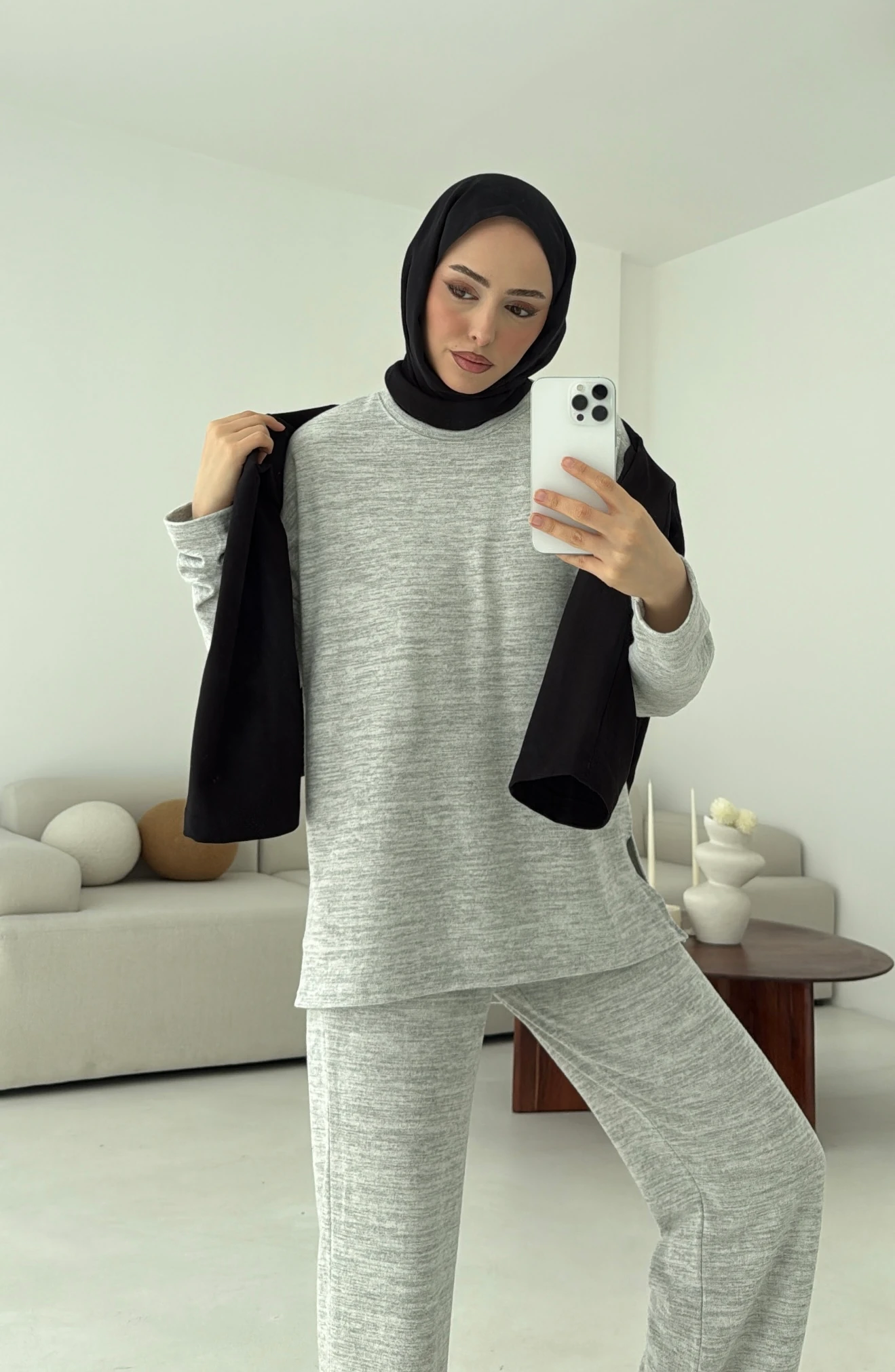 Tunikli Viscon Takım Gri