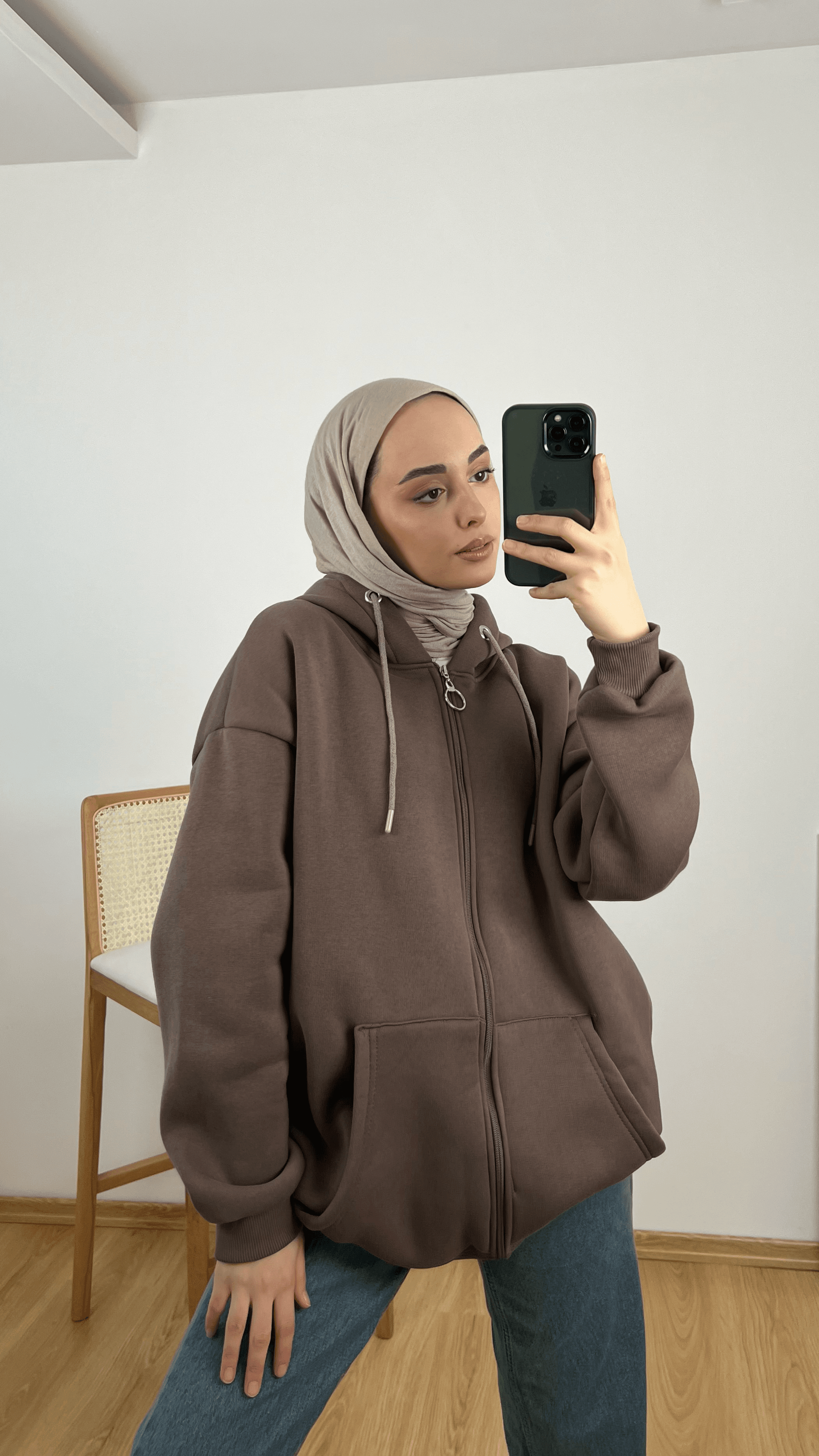 Oversize Kapüşonlu Sweatshirt