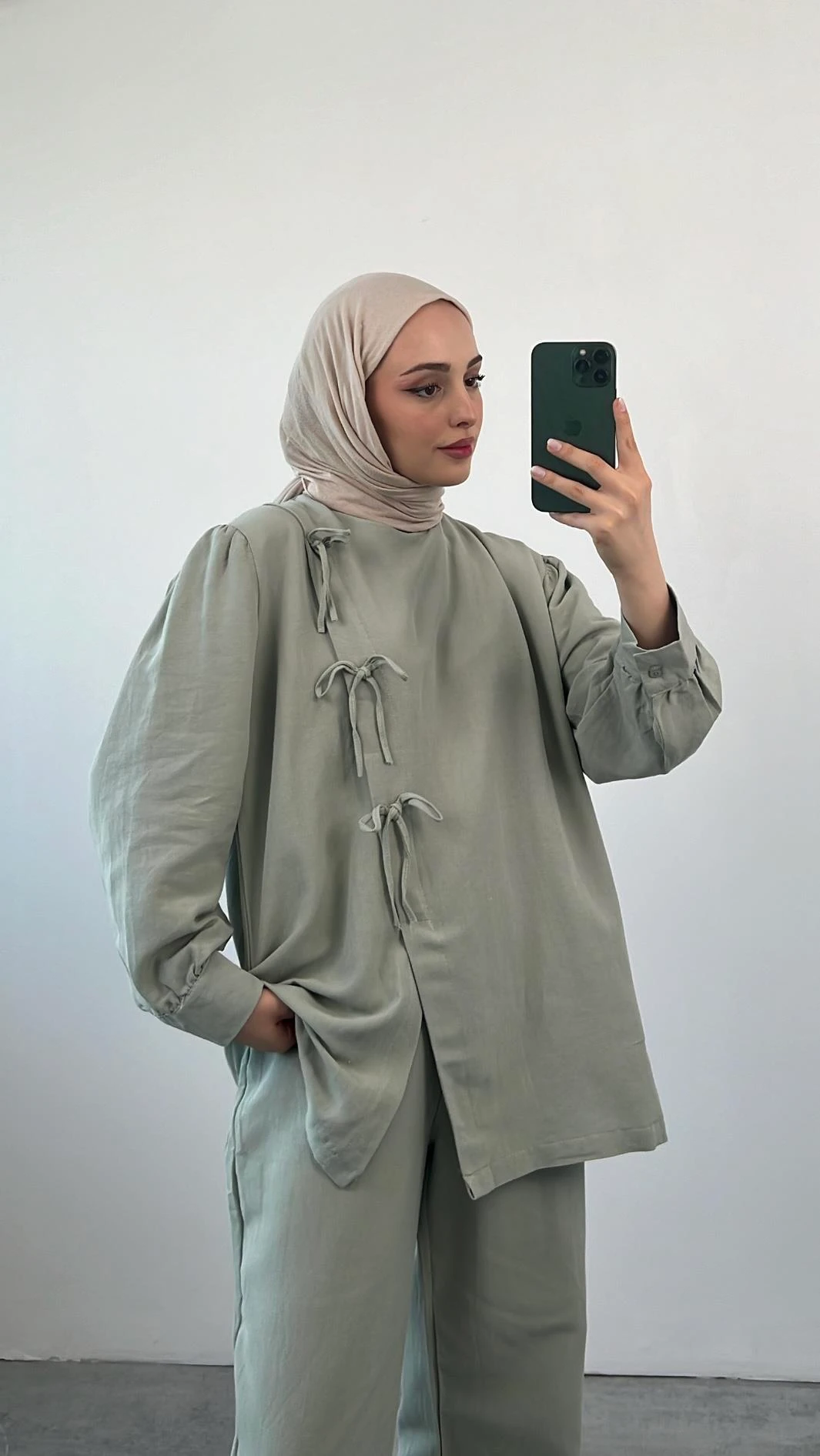 Hakim Yaka Gömlekli Takım Mint