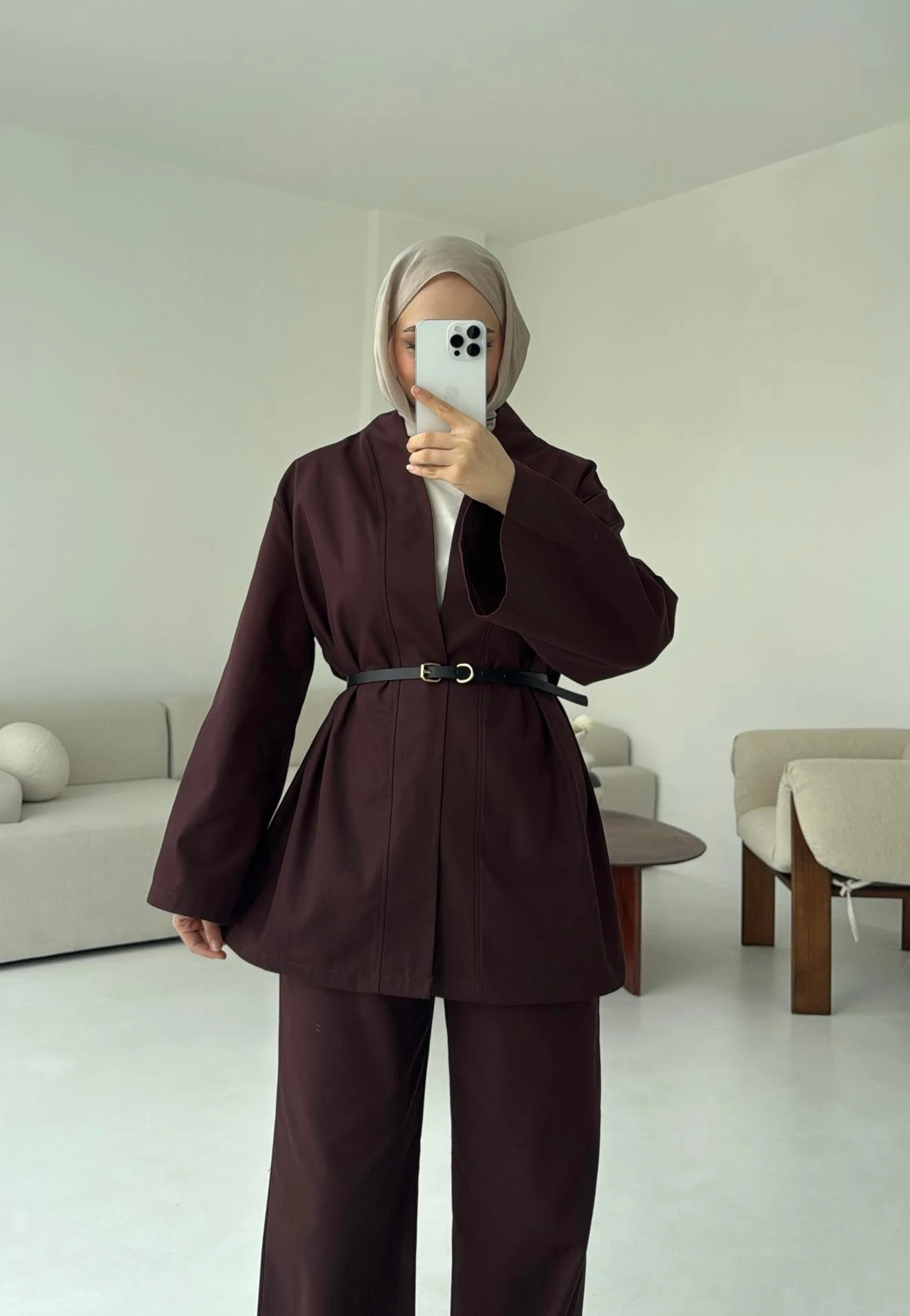 Gabardin Takım Kahve