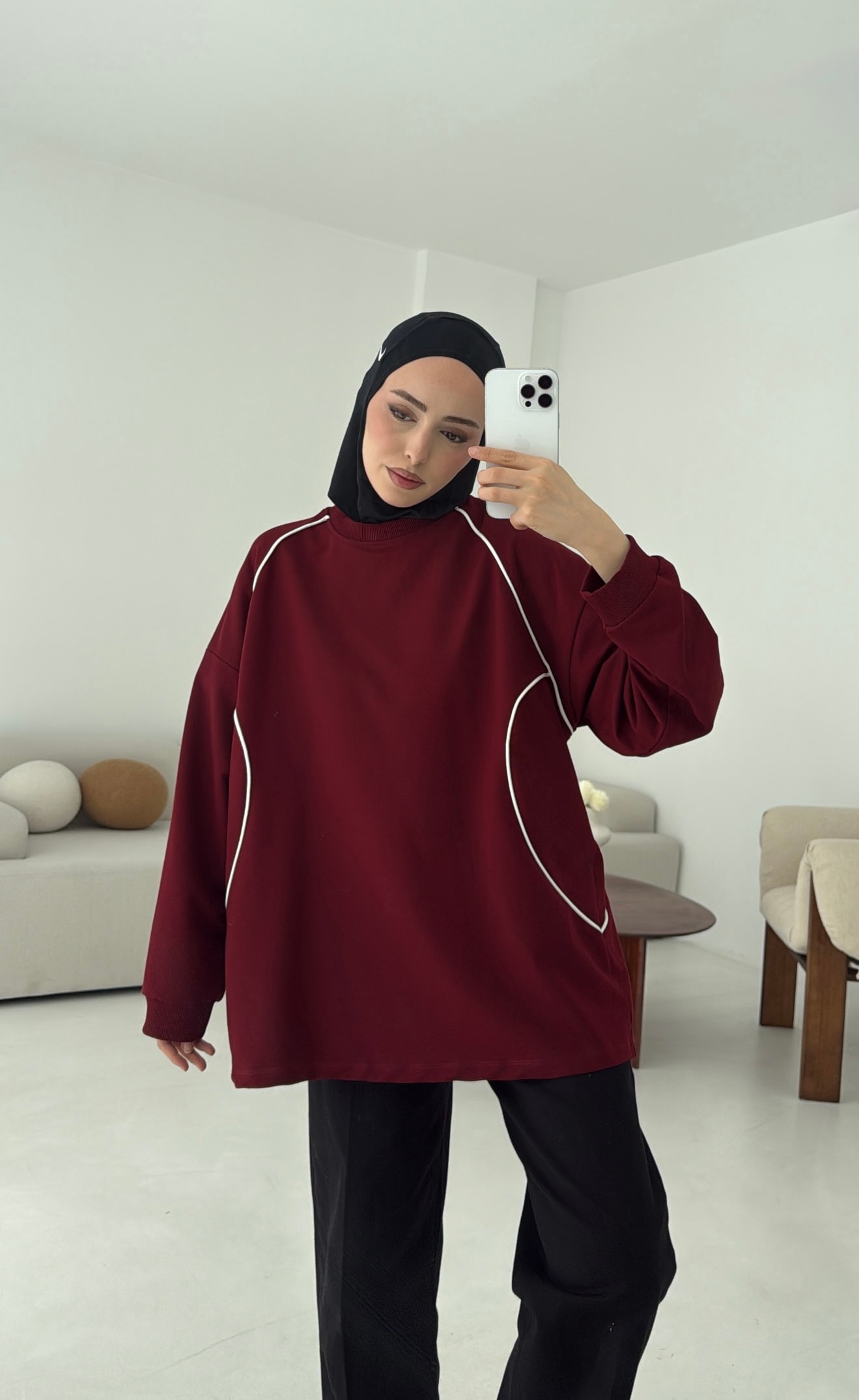 Biyeli Sweat Bordo