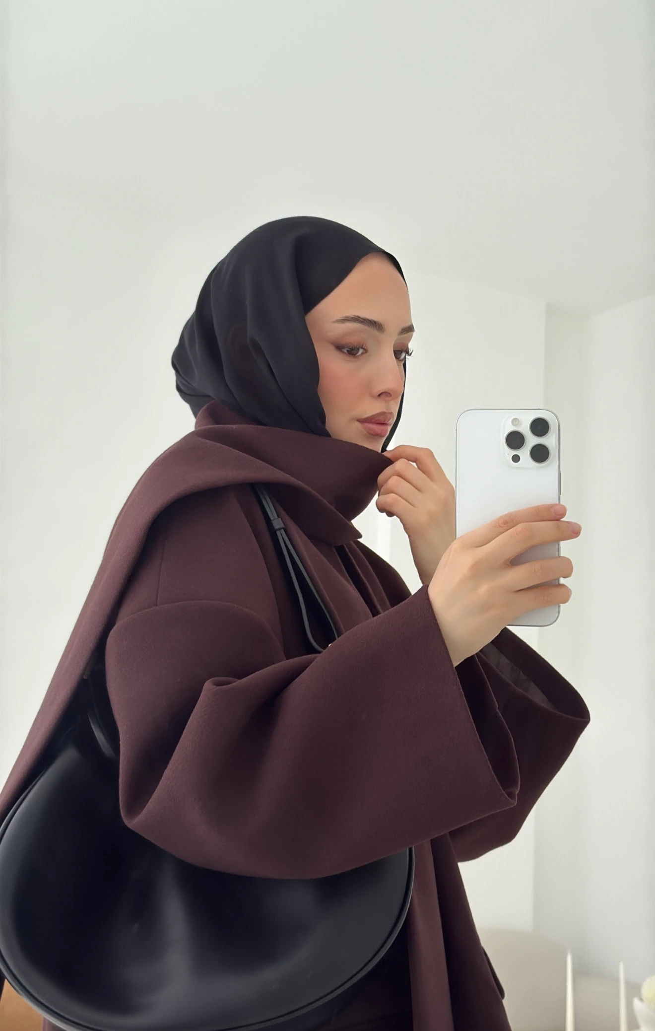 Düşük Omuz Atkılı Kaşe Ceket Mürdüm 