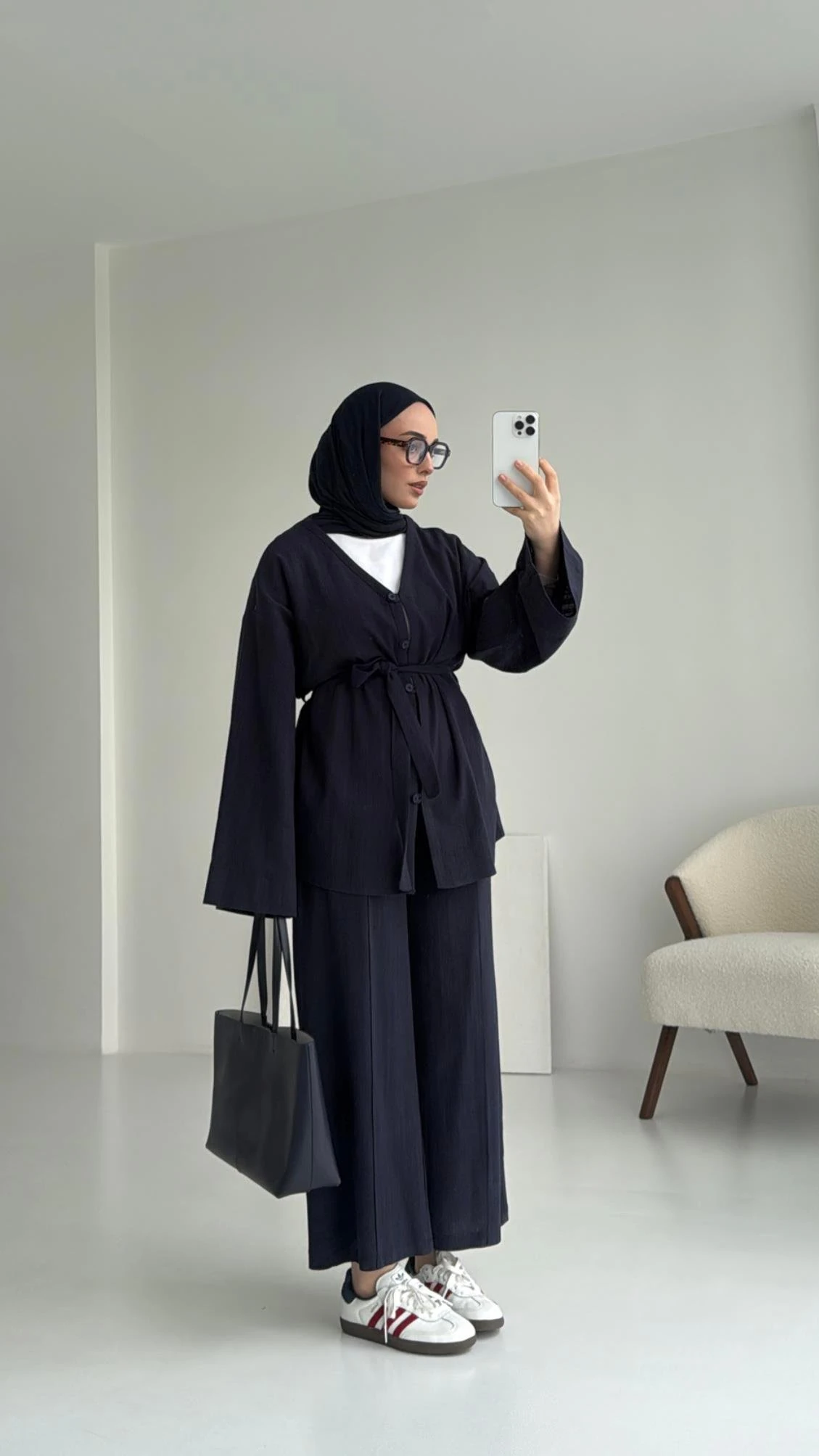 Bağcıklı Buluz Takım Lacivert