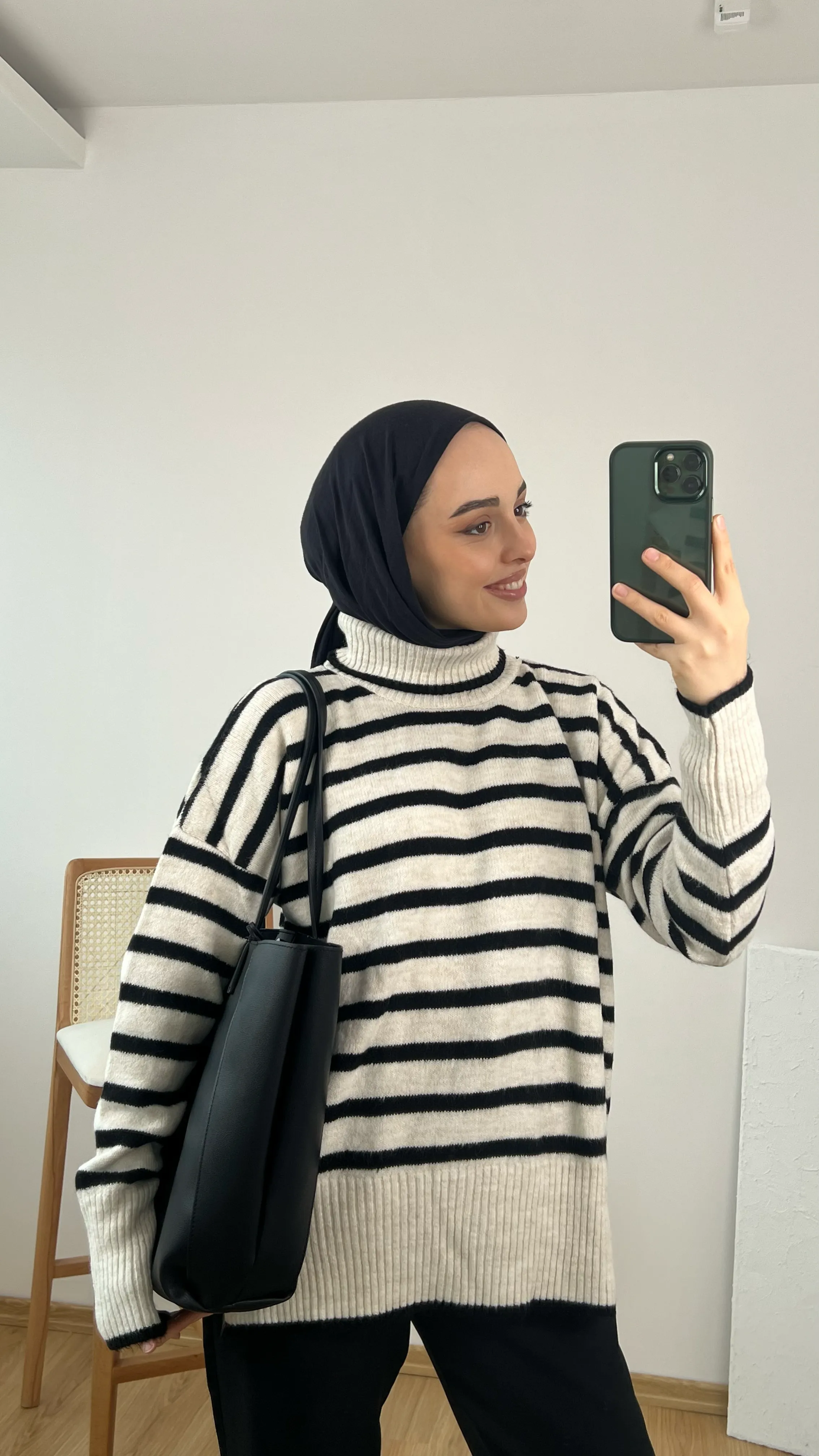 Boğazlı Kazak Krem