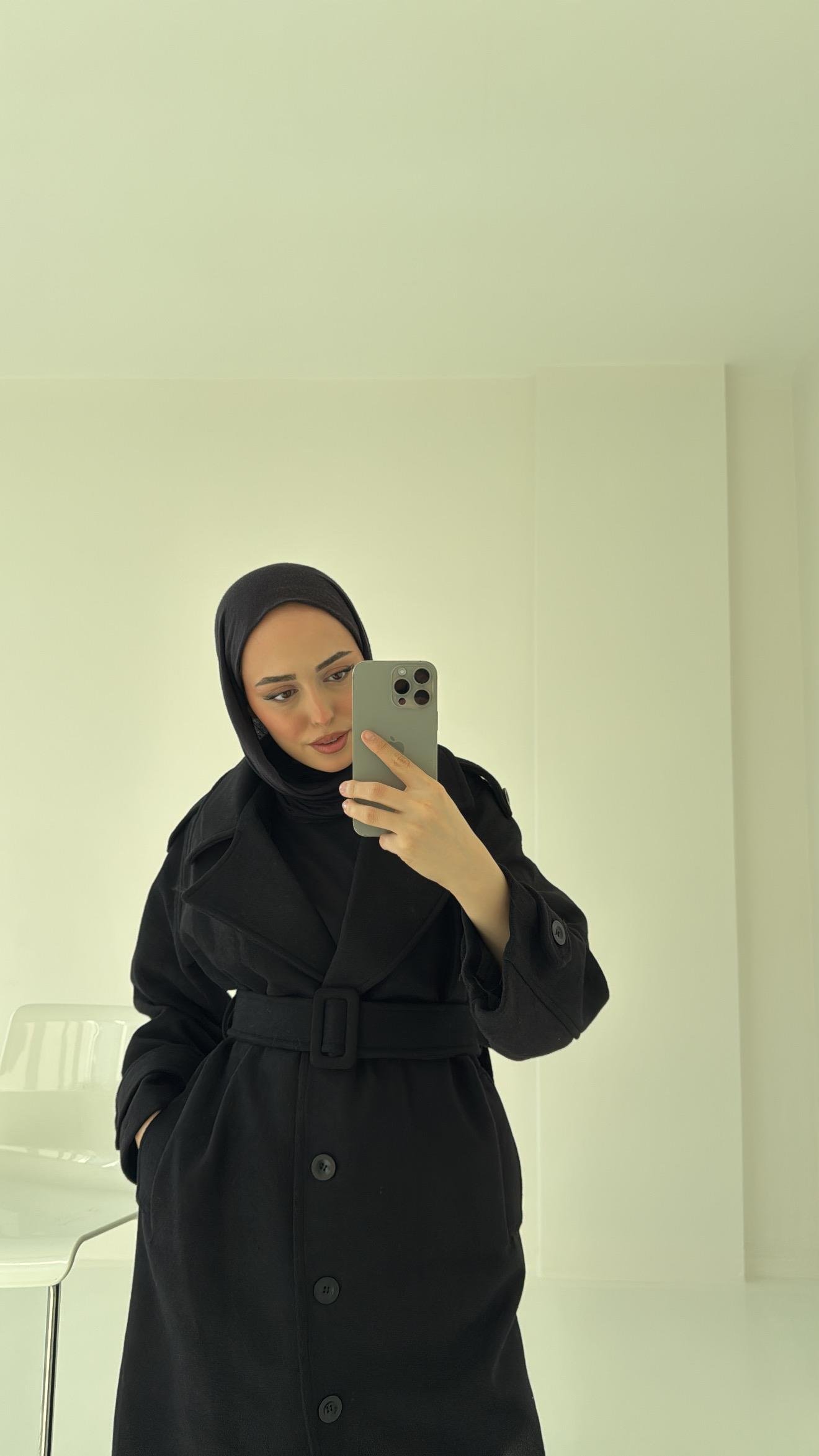Siyah Premium Kaban Kemerli