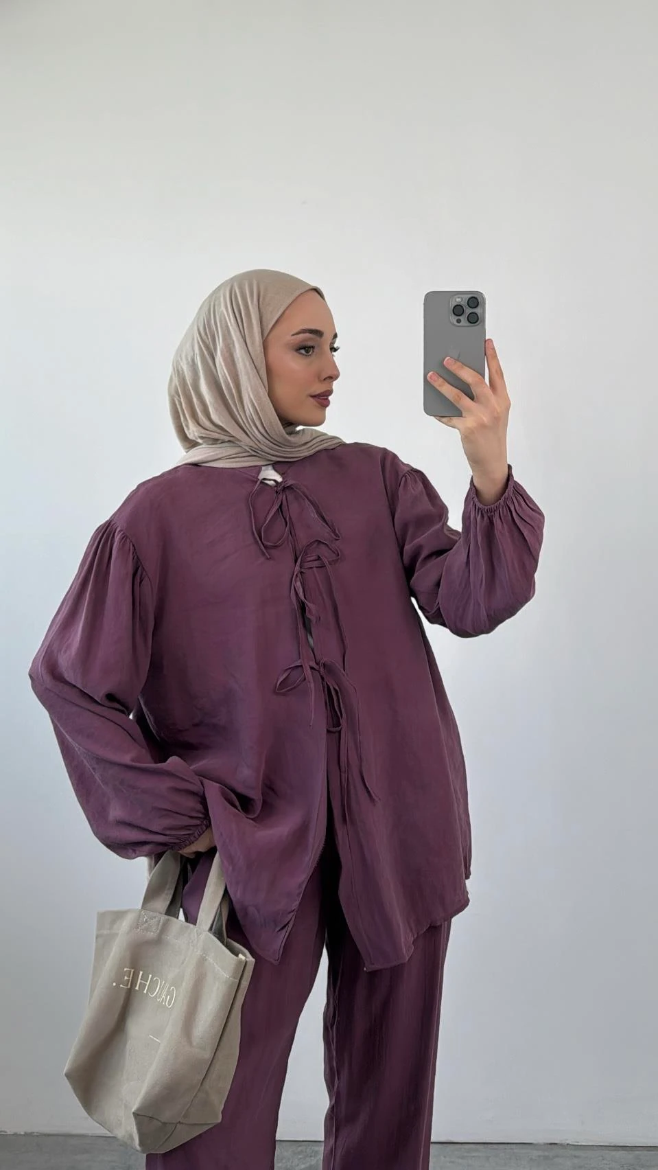 Tencel Önden Bağlamalı Kimonolu Takım  Gül