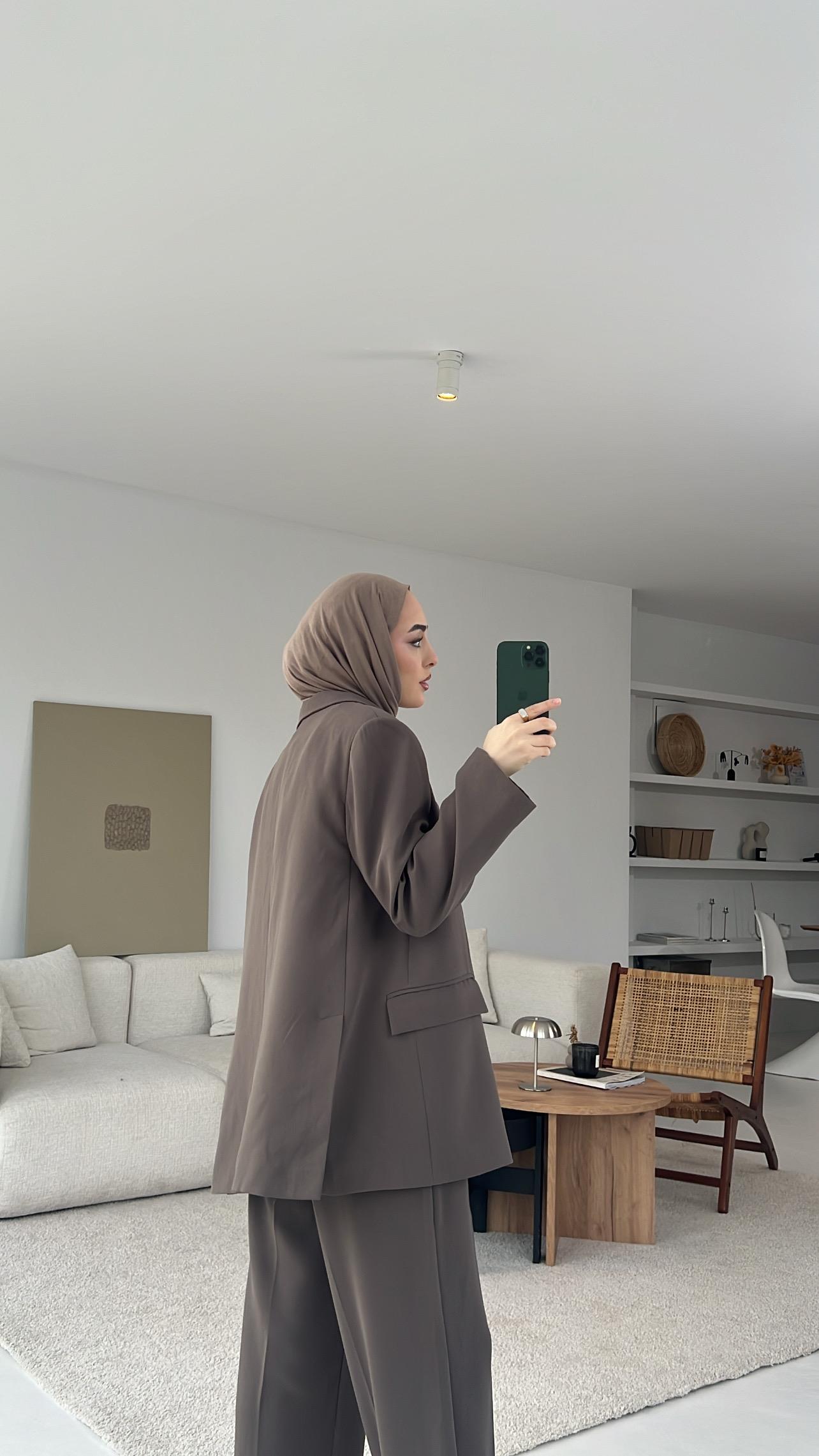 Özel Seri Premium Ceketli Takım Koyu Vizon