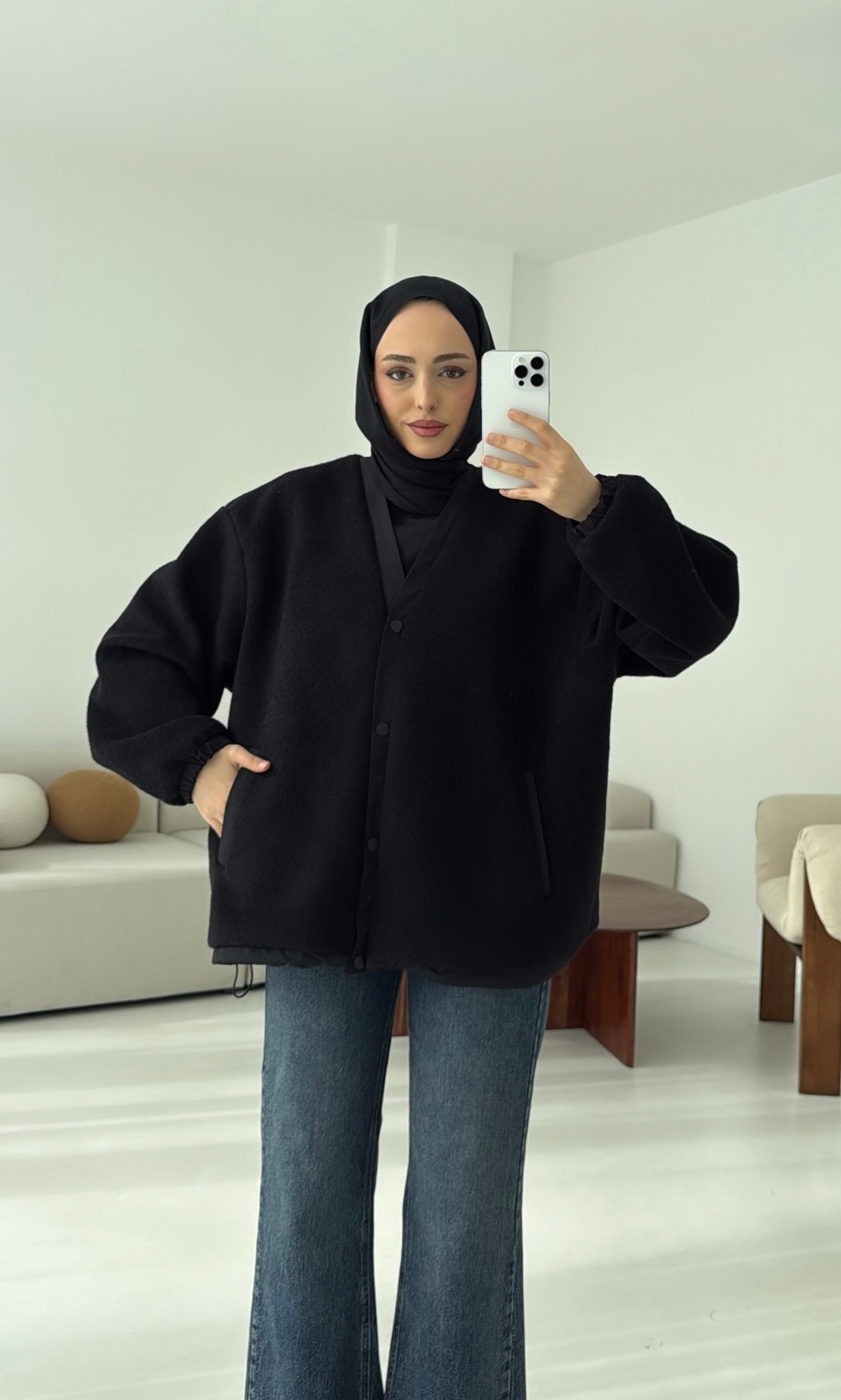 Buklet Bomber Ceket Siyah