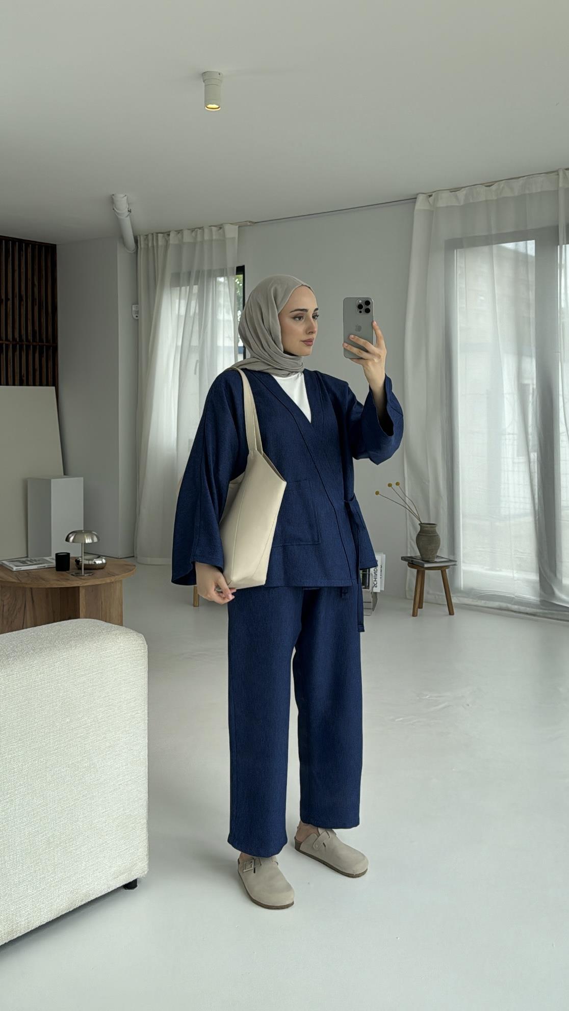 Tek Cepli Mevsimlik Takım Koyu Lacivert