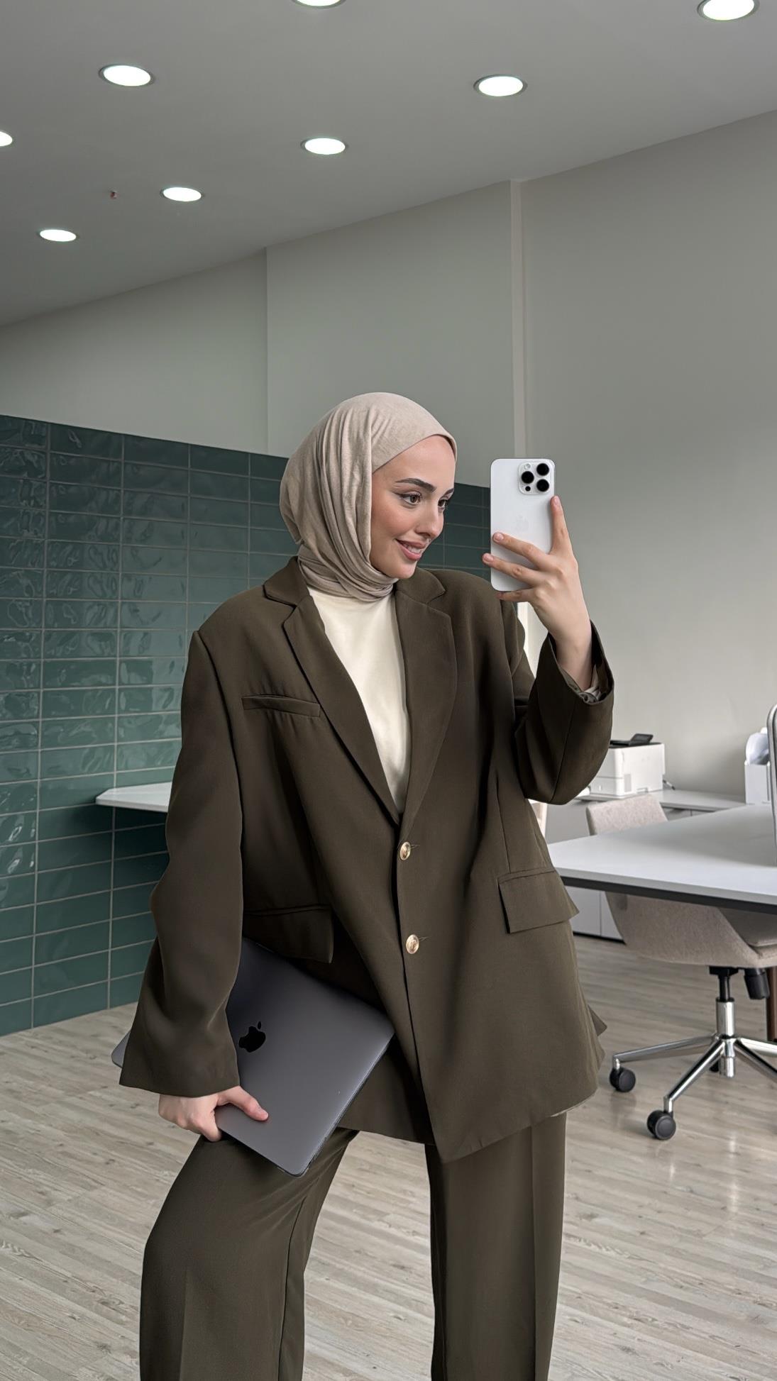 Özel Seri Premium Ceketli Takım Yeşil