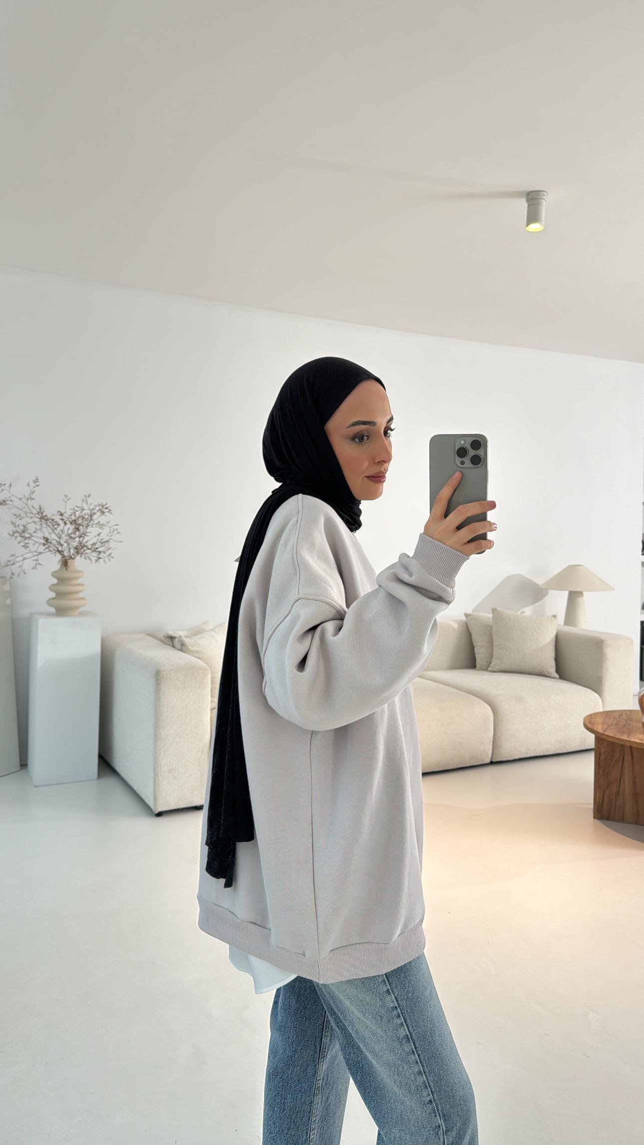 ZR Basıc Sweatshirt Gri