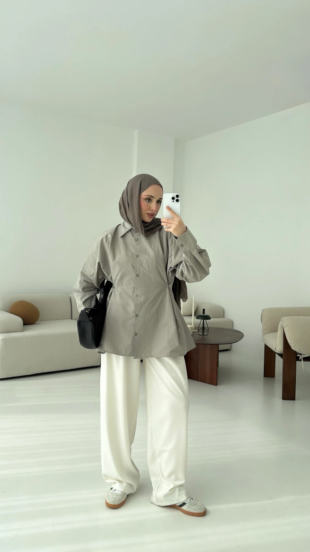 Yanları Düğmeli Gömlek Çağla