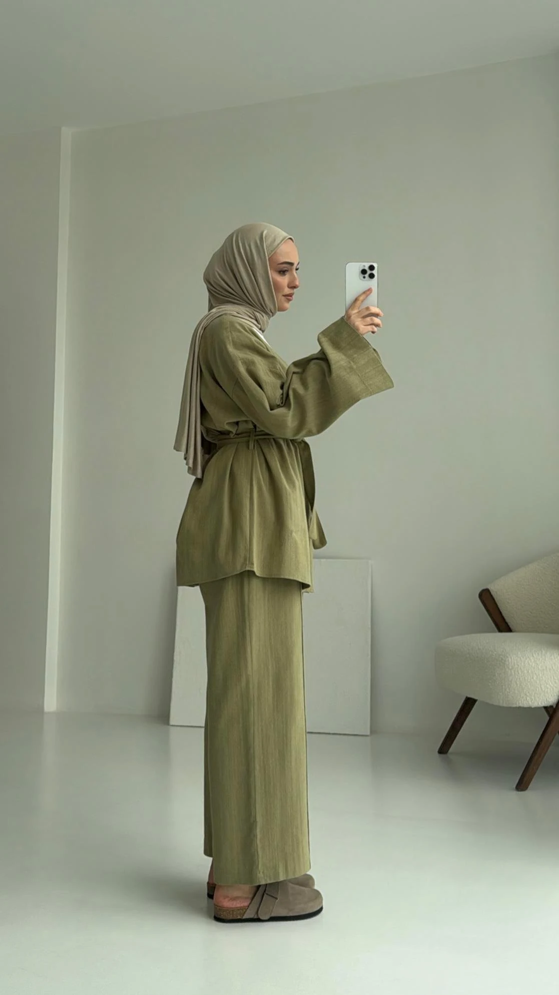 Bağcıklı Buluz Takım Çağla