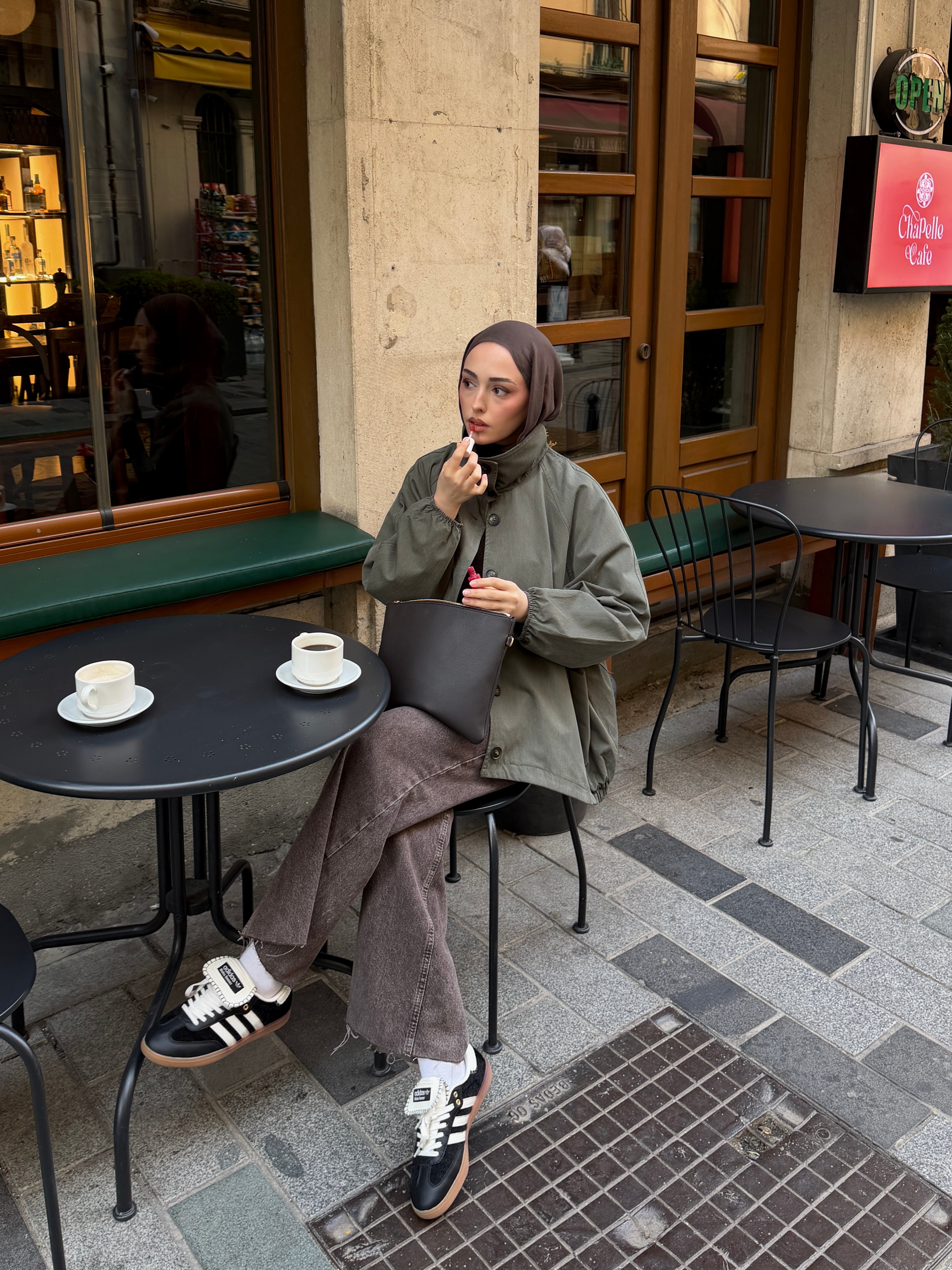 Dik Yaka Bomber Trençkot Haki