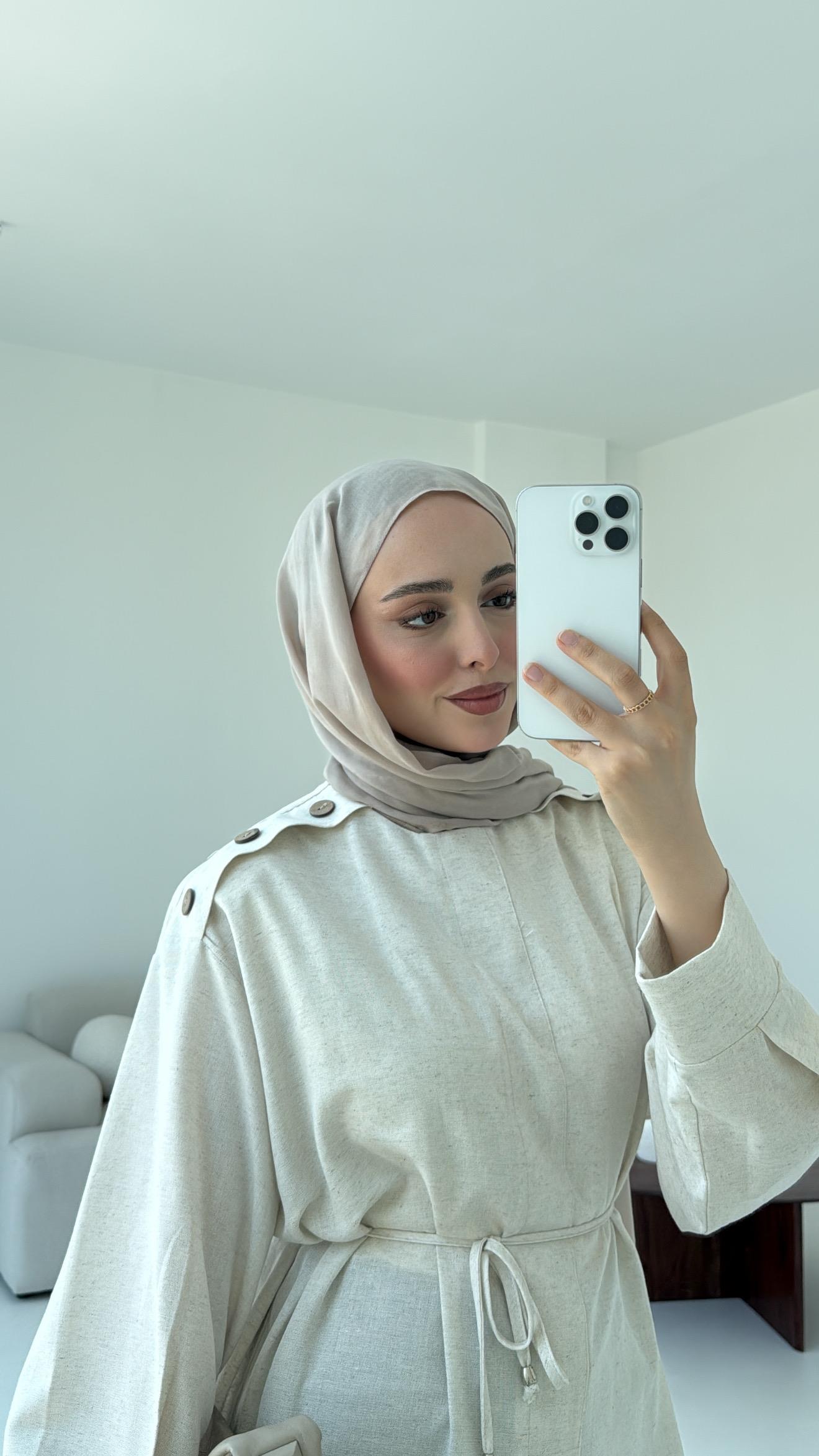 Bağlamalı Keten Bluz Natural