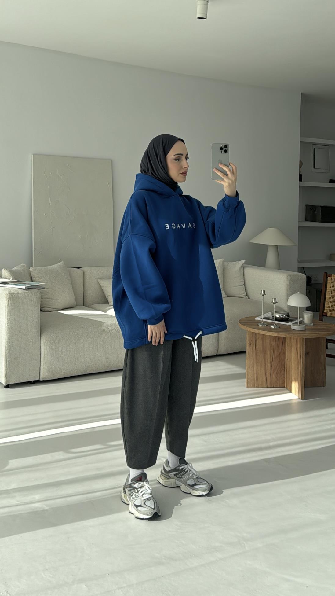 Savage Baskılı Swetshirt Saks