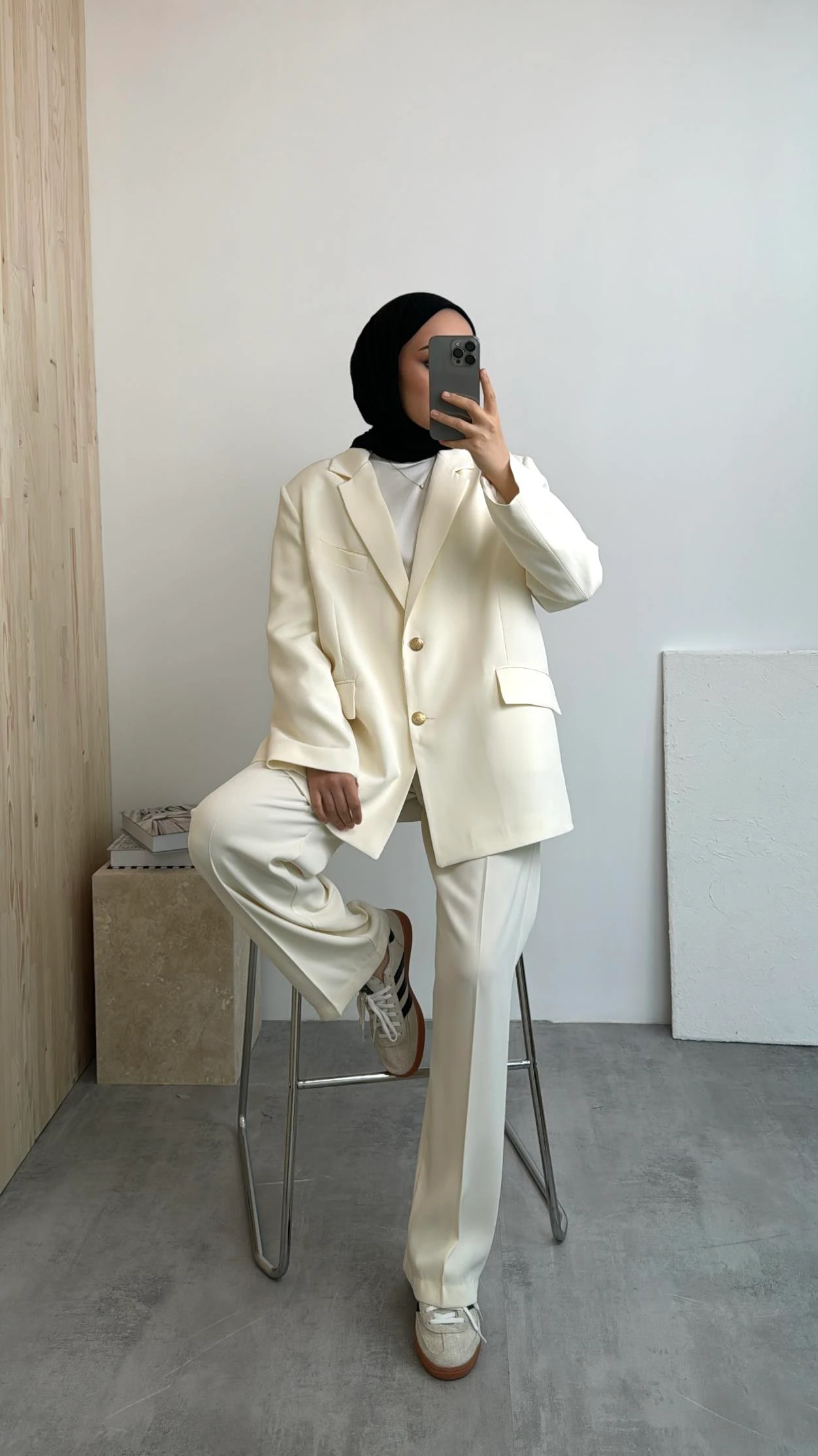 Özel Seri Premium Ceketli Takım Krem