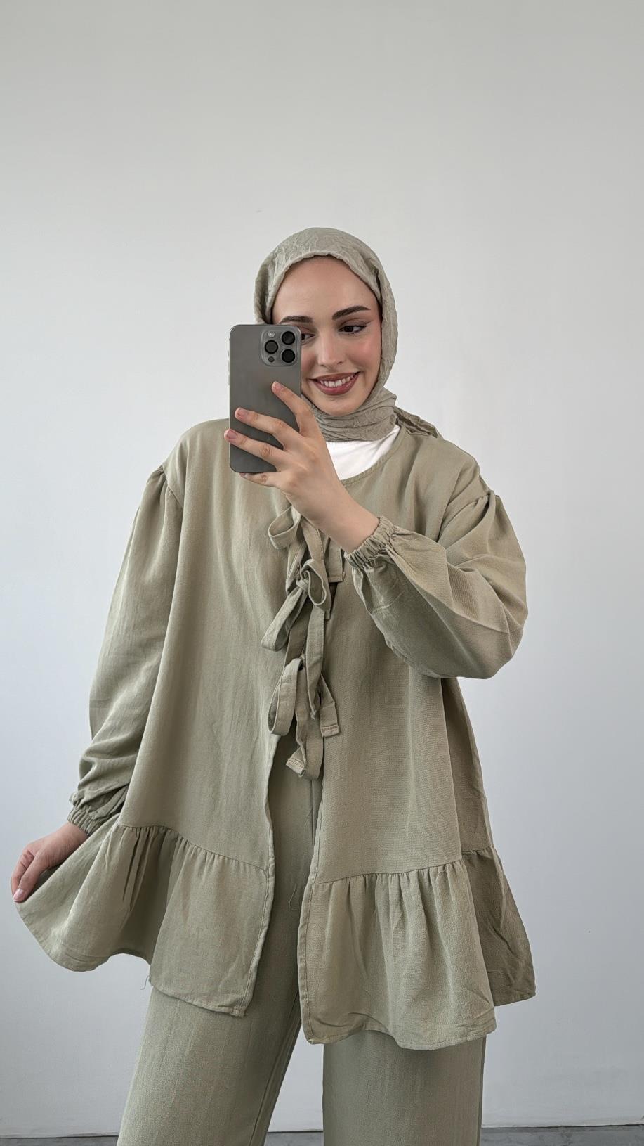 Rose Bağlamalı Takım Haki