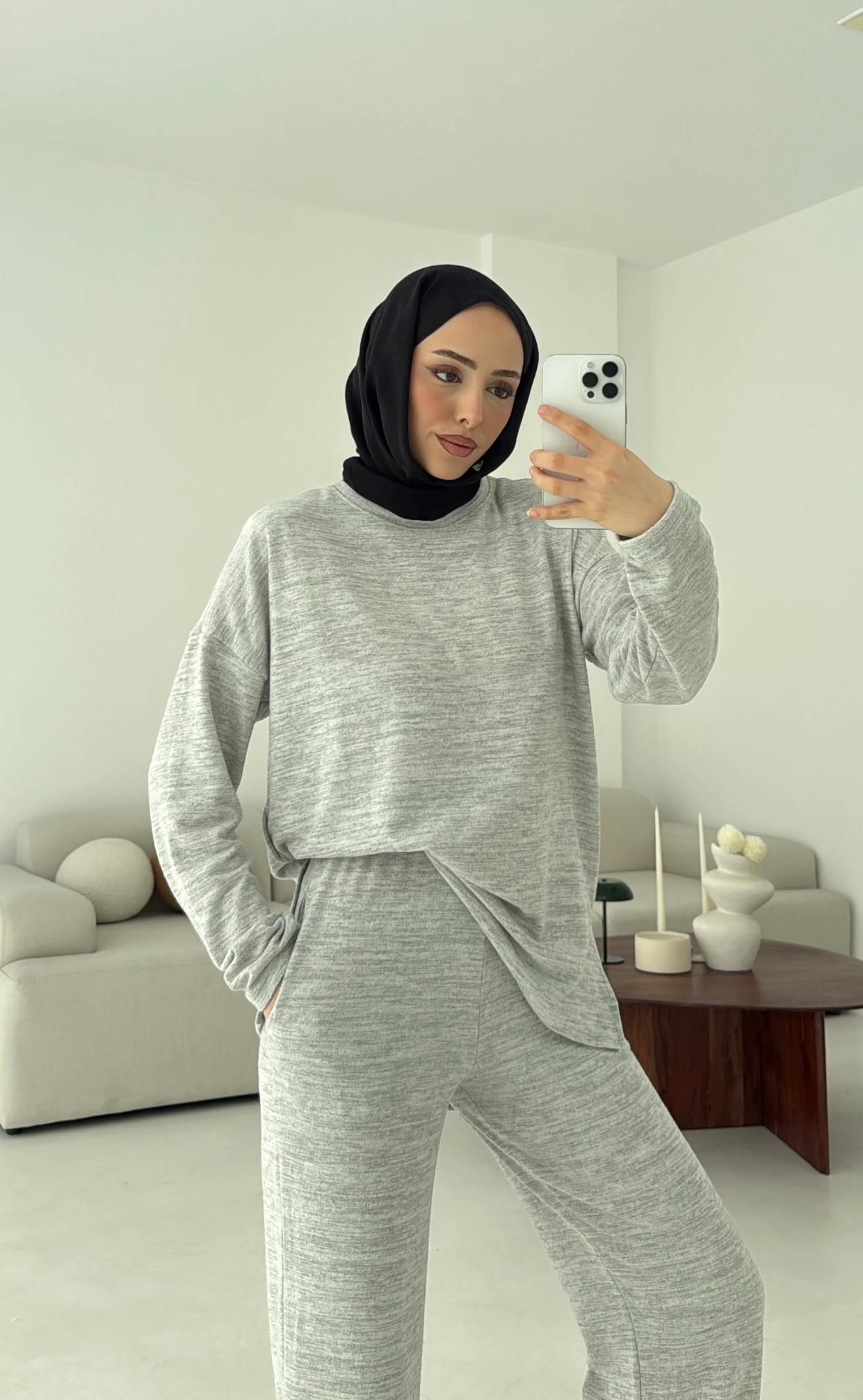 Tunikli Viscon Takım Gri