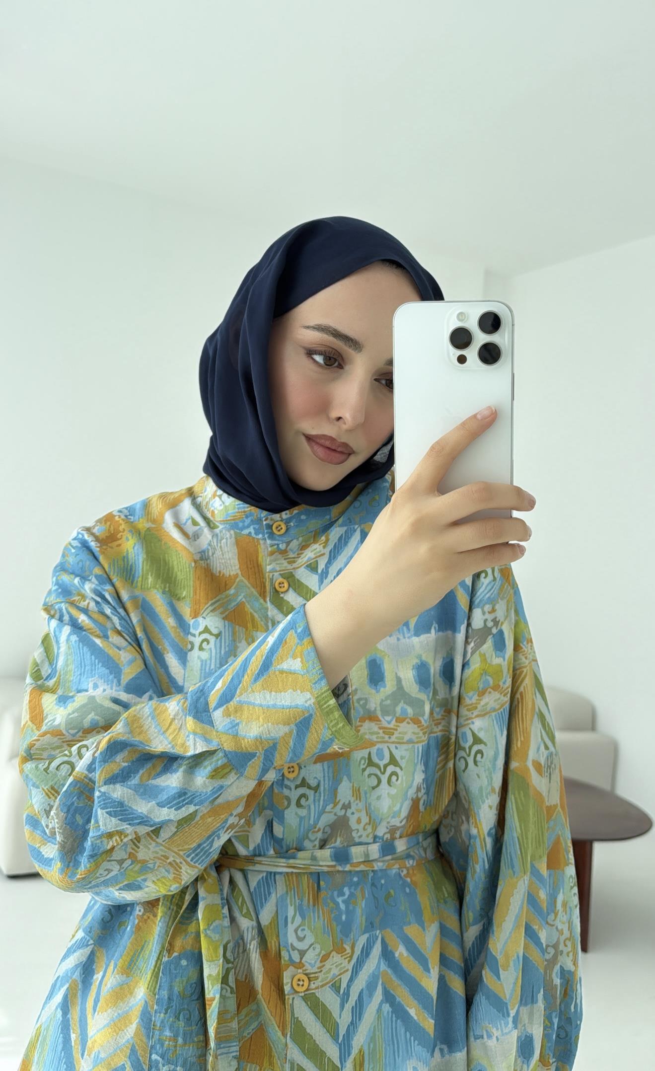 Etnik Desen Tasarım Bağlamalı Gömlek