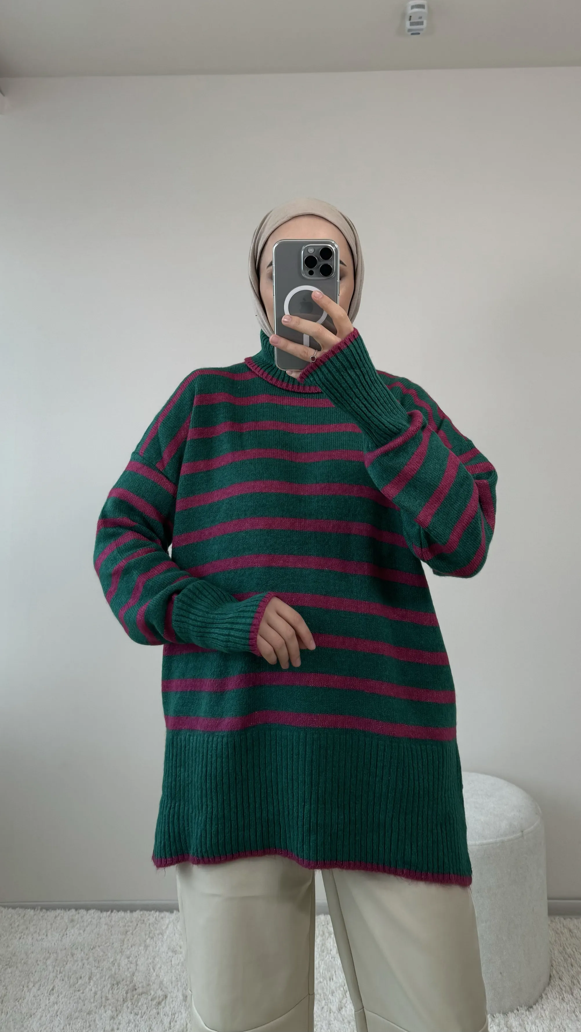 Boğazlı Kazak Yeşil