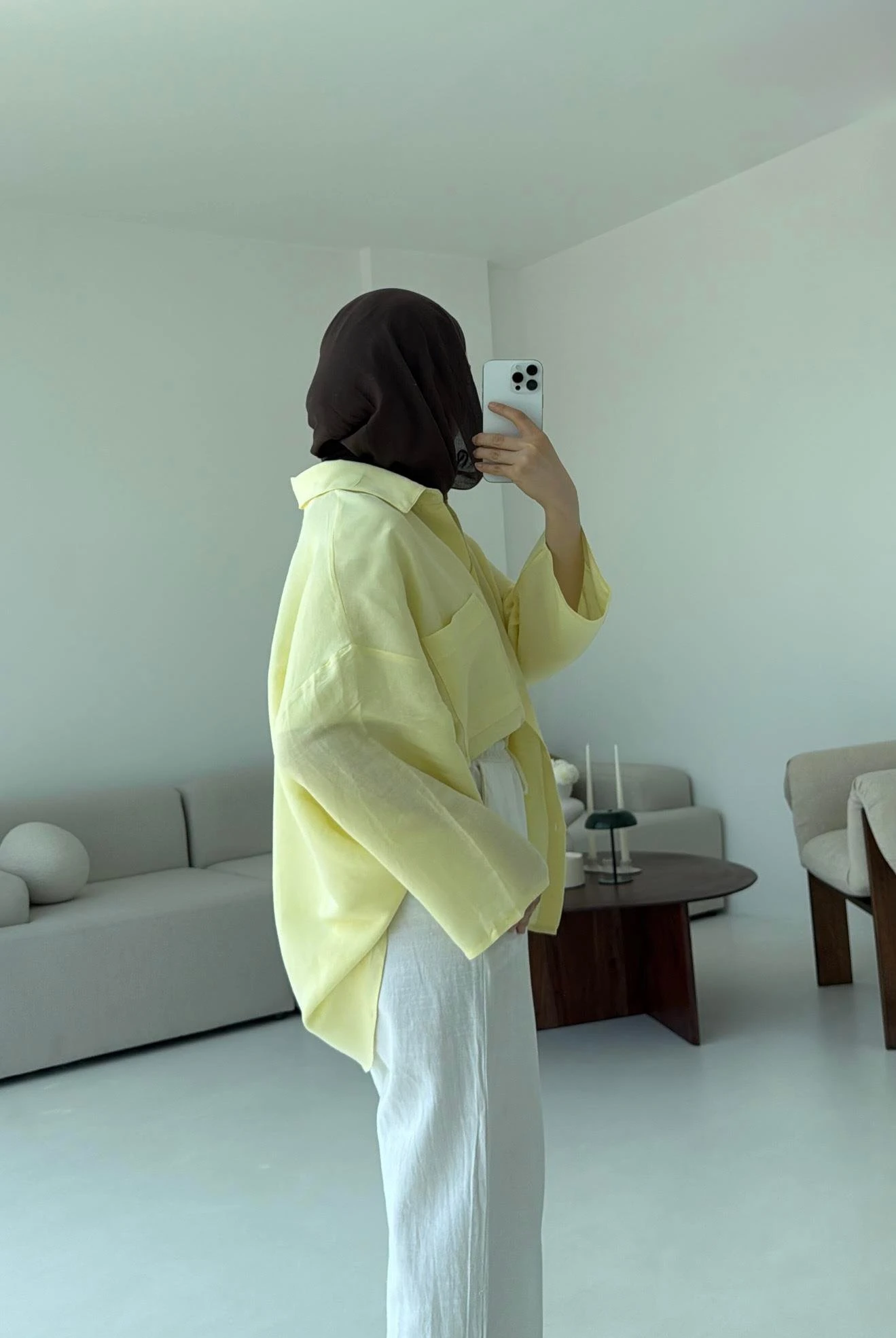 Sarı Oversize Gömlek