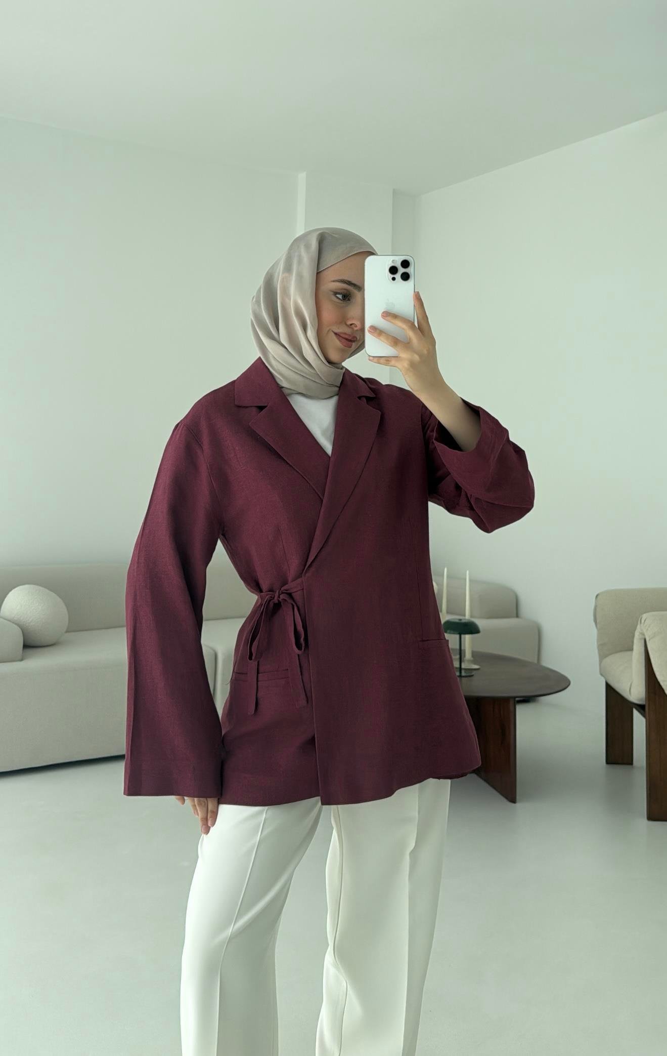 Yazlık Bordo Ceket
