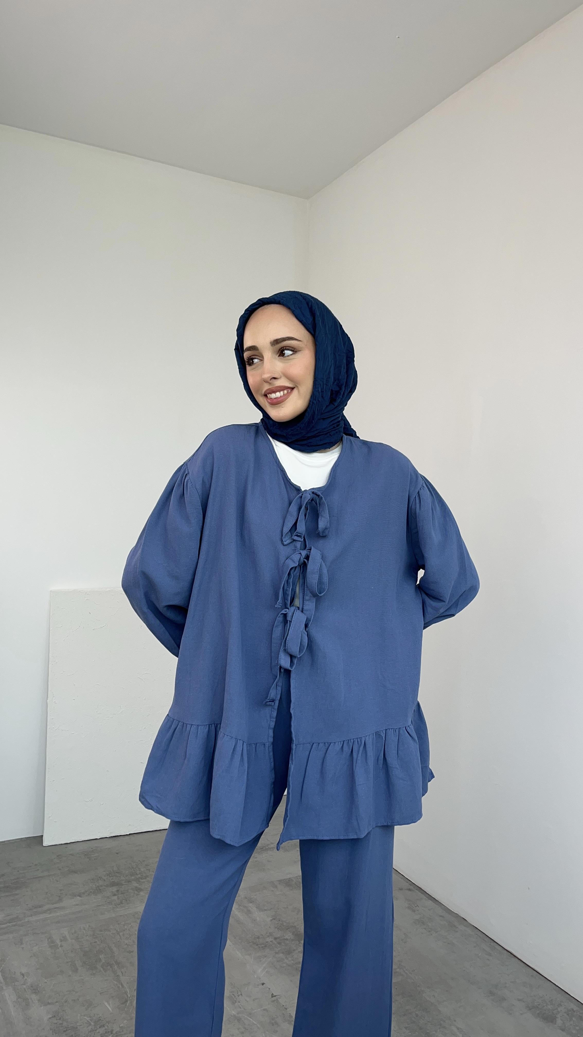 Rose Bağlamalı Takım İndigo