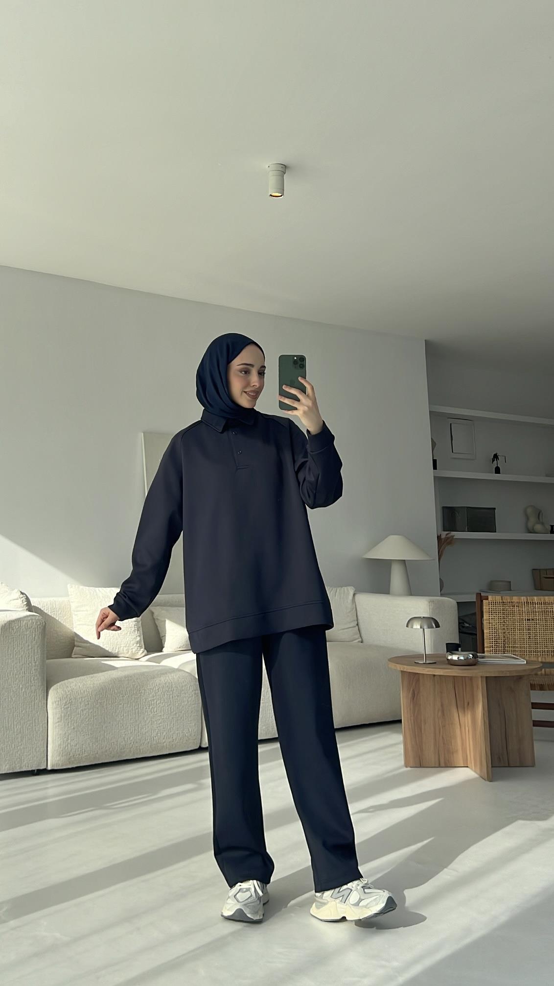 Scuba Polo Yaka Takım Lacivert