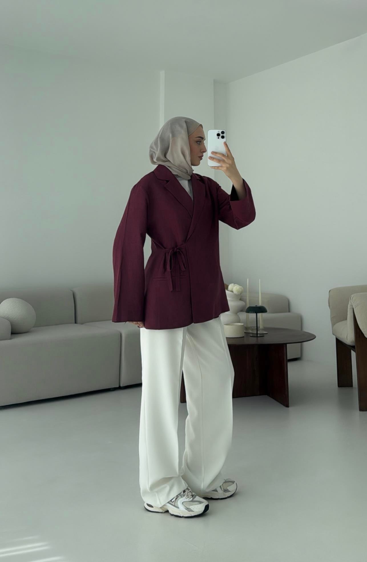 Yazlık Bordo Ceket