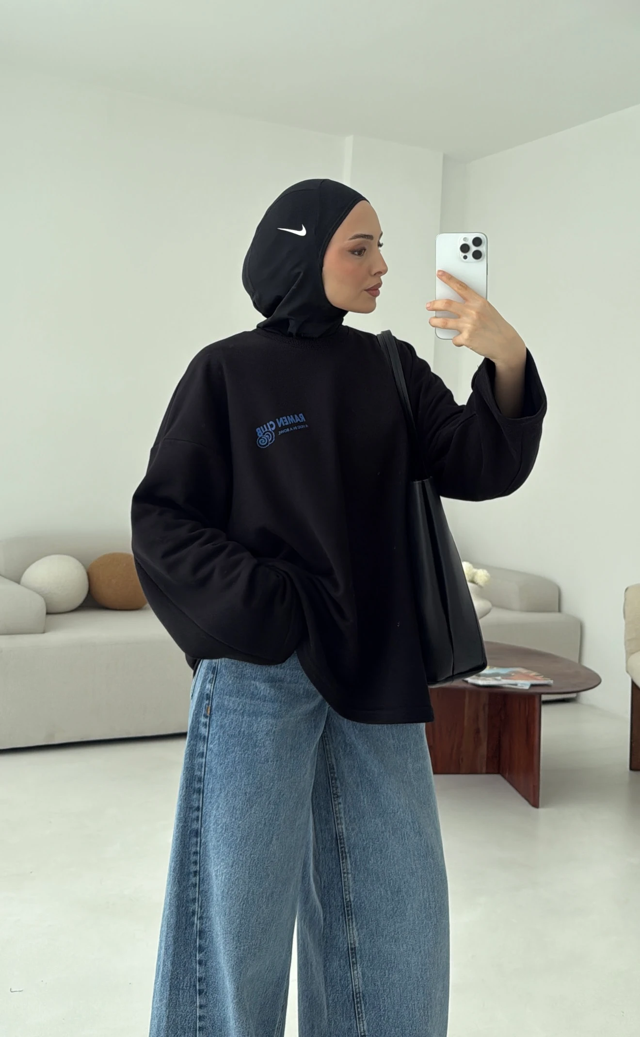 Ramen Baskılı Sweat Siyah