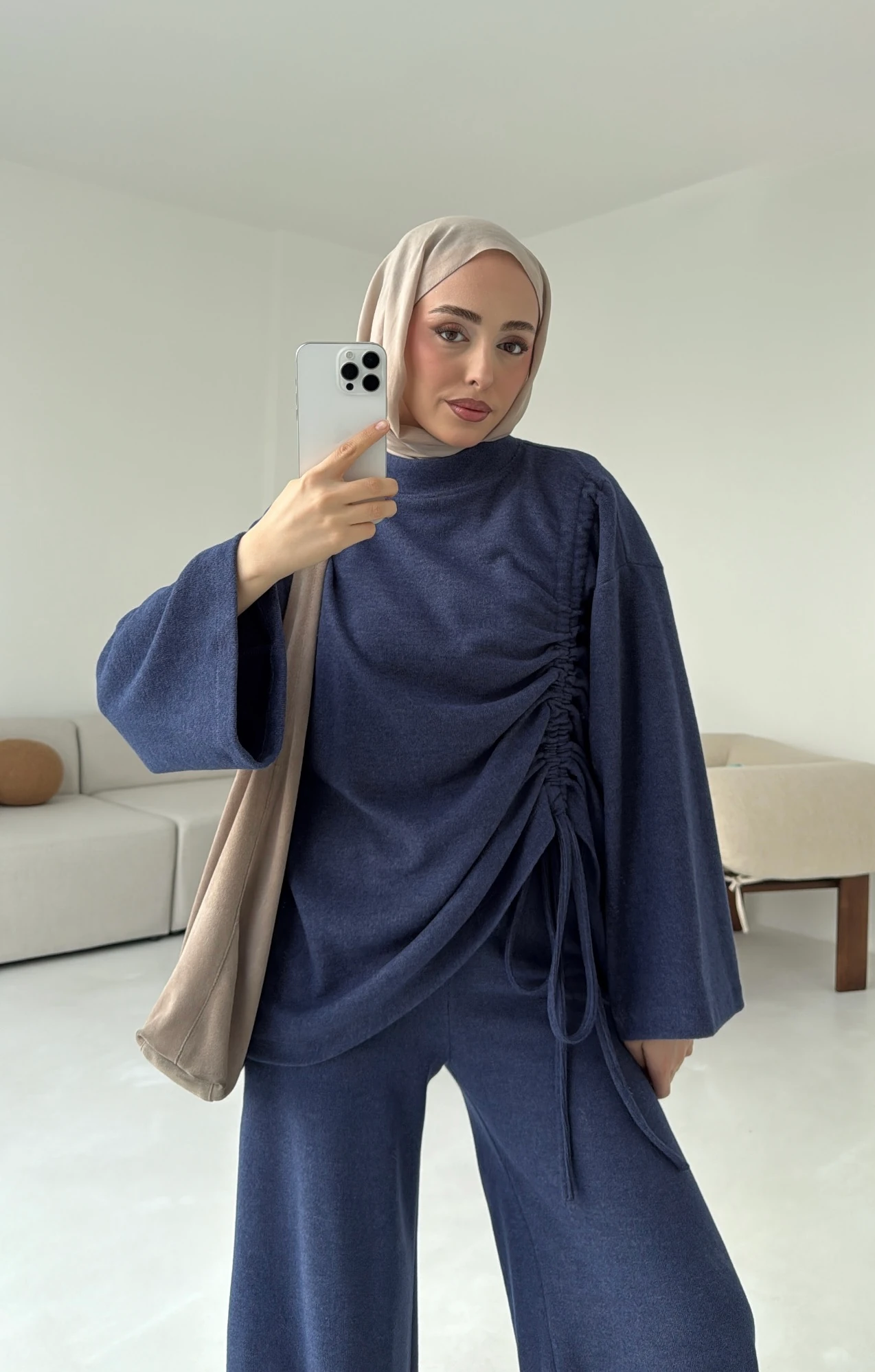 Büzgülü Takım Lacivert