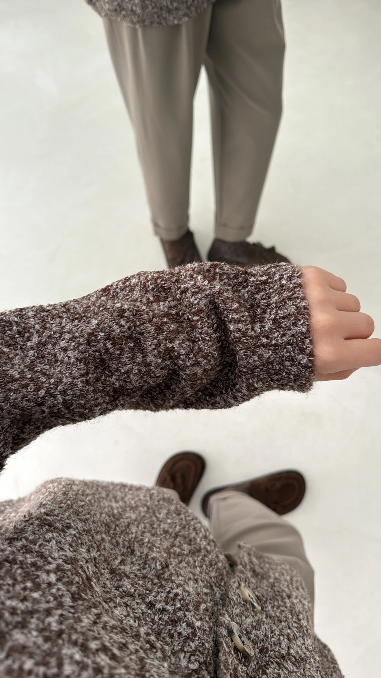 Kahve Benekli Hırka 