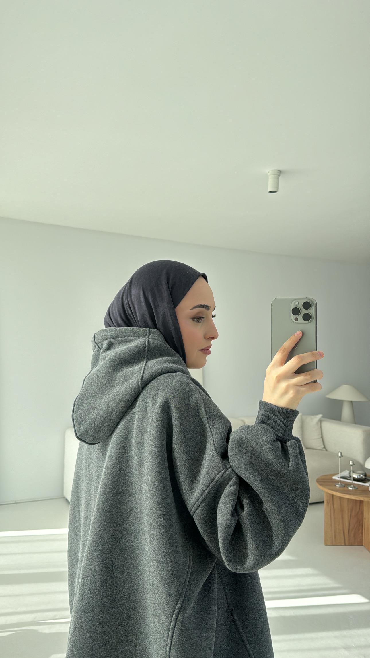 Savage Baskılı Swetshirt Antrasit