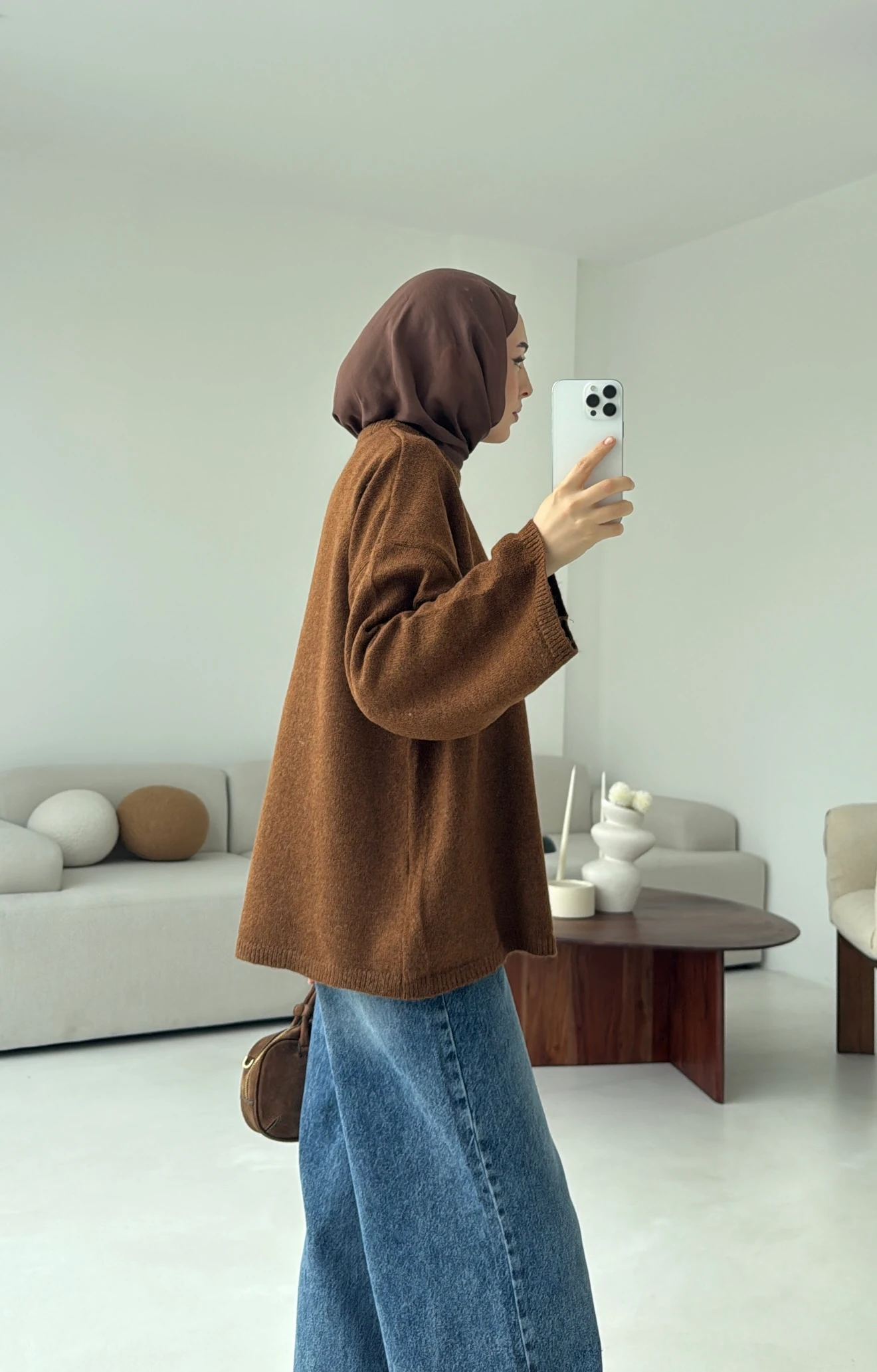 Geniş Kol Basıc Kazak Tarcın