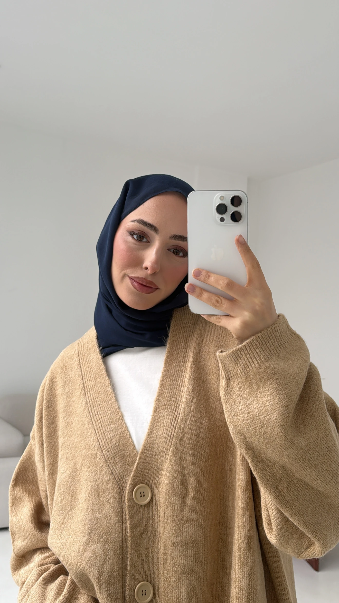 Oversize Yünlü Kazak Vizon