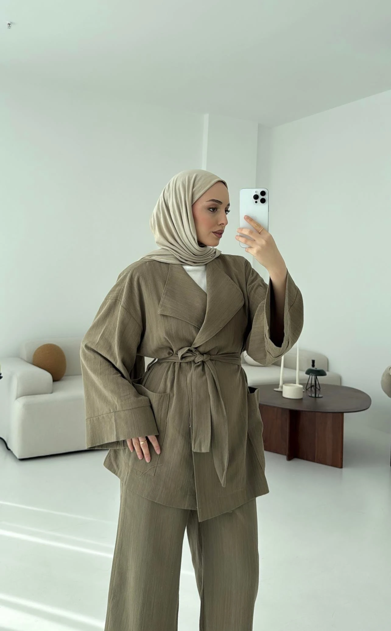 Keten Ceketli Takım Haki