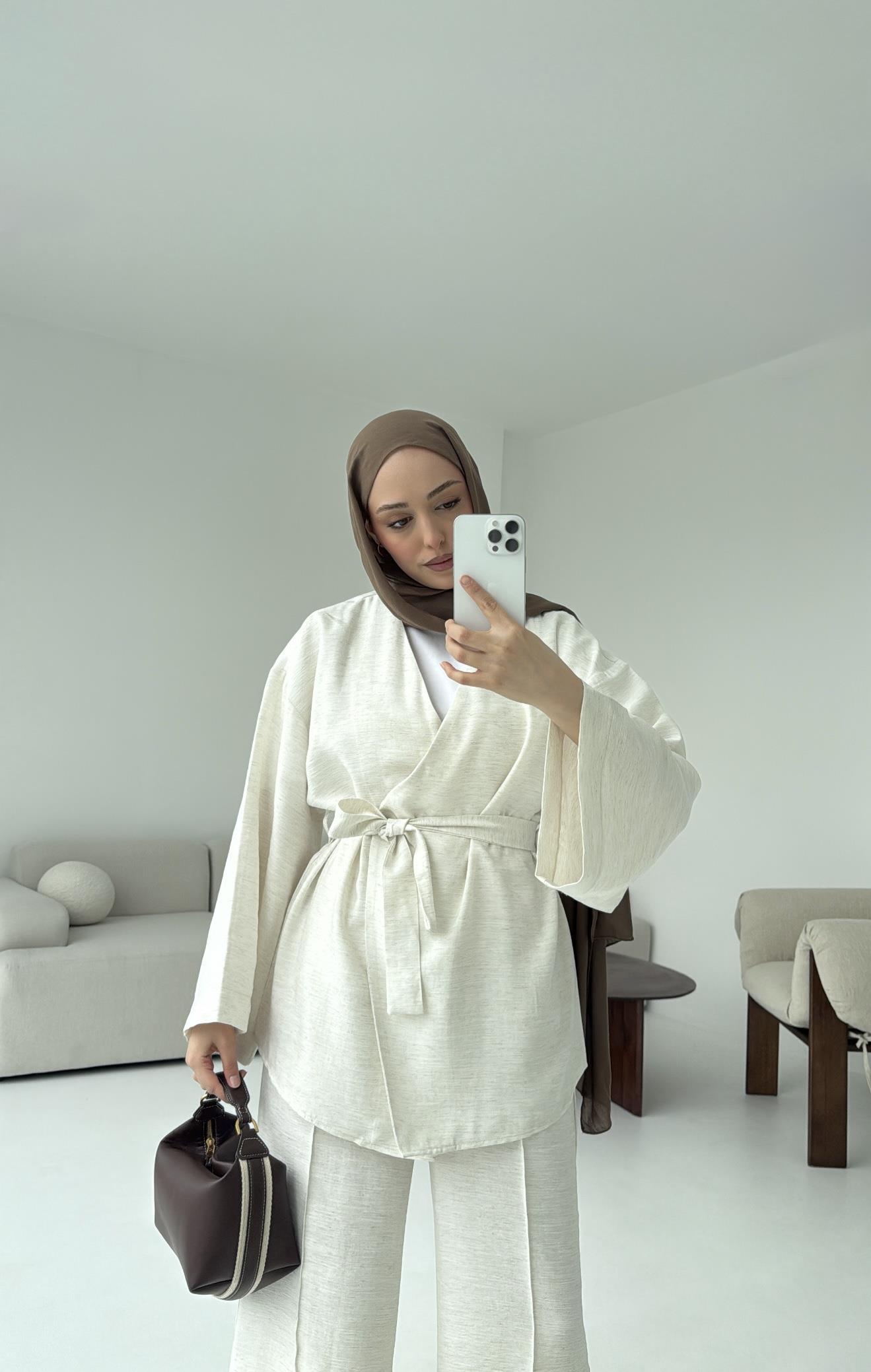 Bagcıklı Kimono Takım Taş