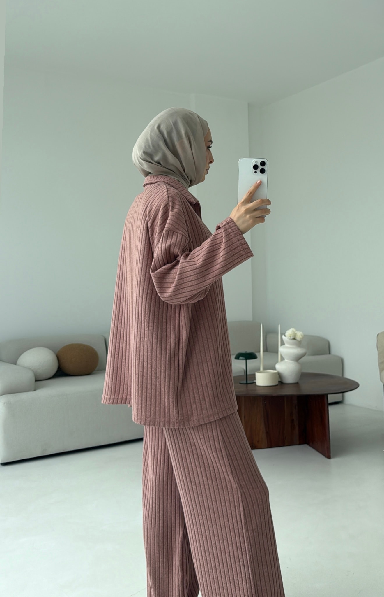 Kaskorse Bluz Pantolon Takım Gül